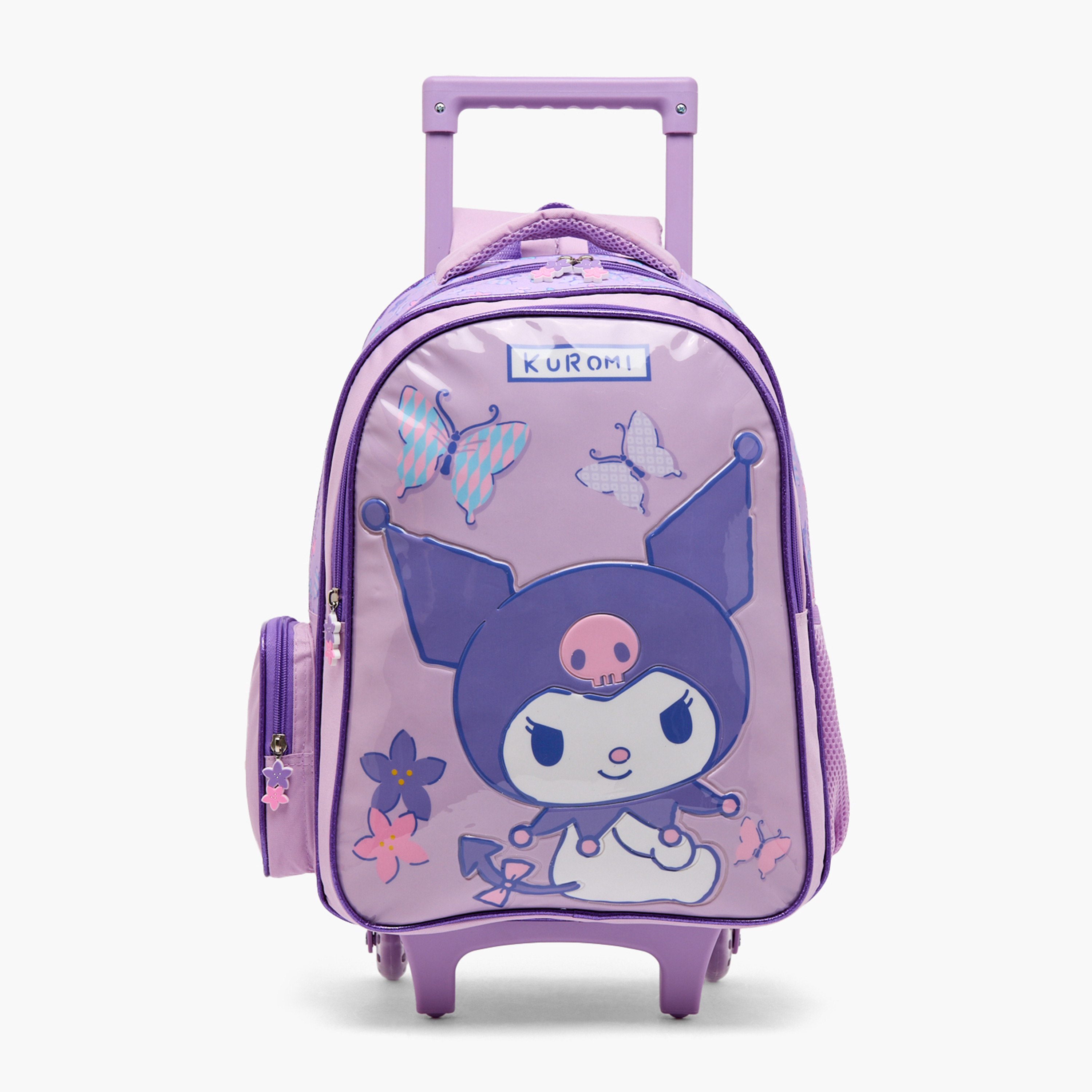 Sanrio Kuromi 5-Piece School Trolley Bag Set for Girls 5-8 Years with Lunch Bag - 16 inches-school-bagsandbackpacks-trolleybags-image-3