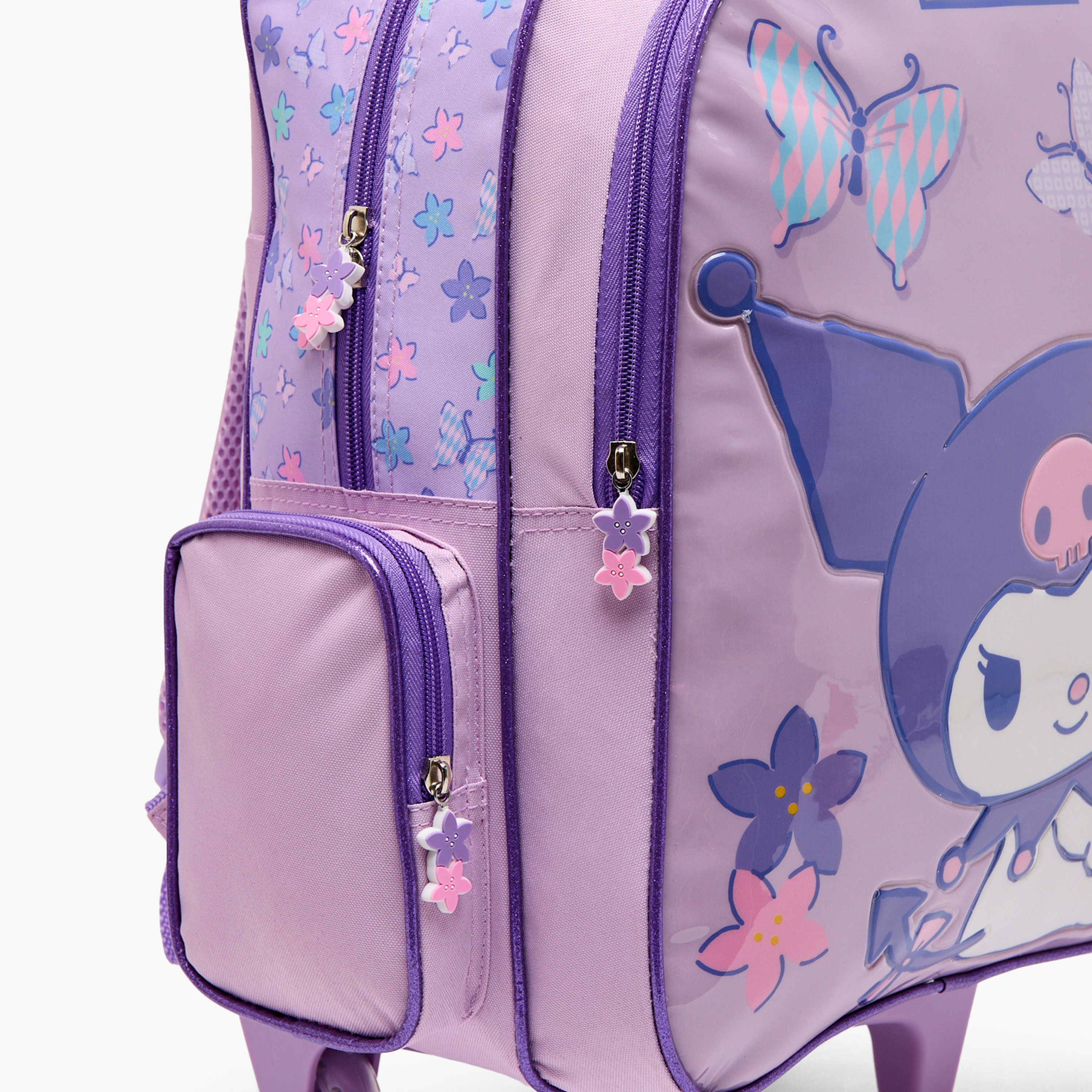 Sanrio Kuromi 5-Piece School Trolley Bag Set for Girls 5-8 Years with Lunch Bag - 16 inches-school-bagsandbackpacks-trolleybags-image-5
