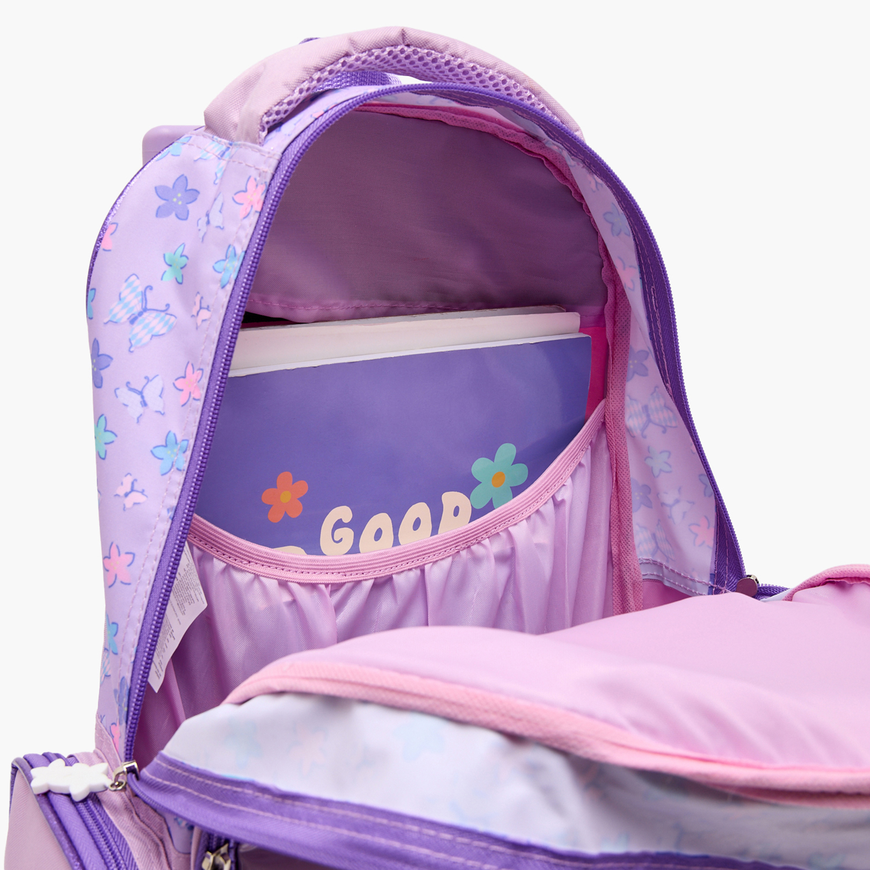 Sanrio Kuromi 5-Piece School Trolley Bag Set for Girls 5-8 Years with Lunch Bag - 16 inches-school-bagsandbackpacks-trolleybags-image-6