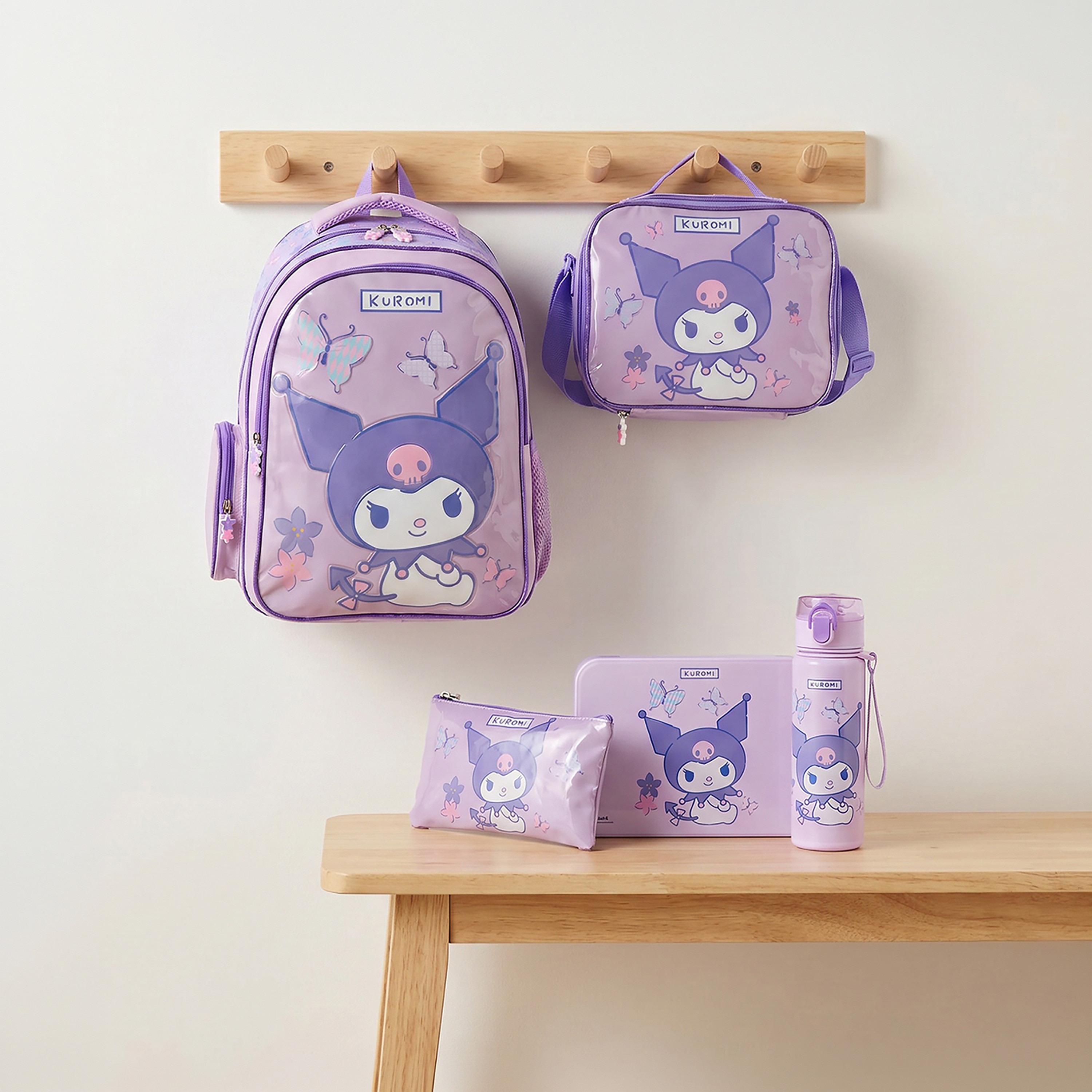 Sanrio 5-Piece School Backpack Set for Girls 5-8 Years with Lunch Bag - 16 inches-school-bagsandbackpacks-backpacks-image-1