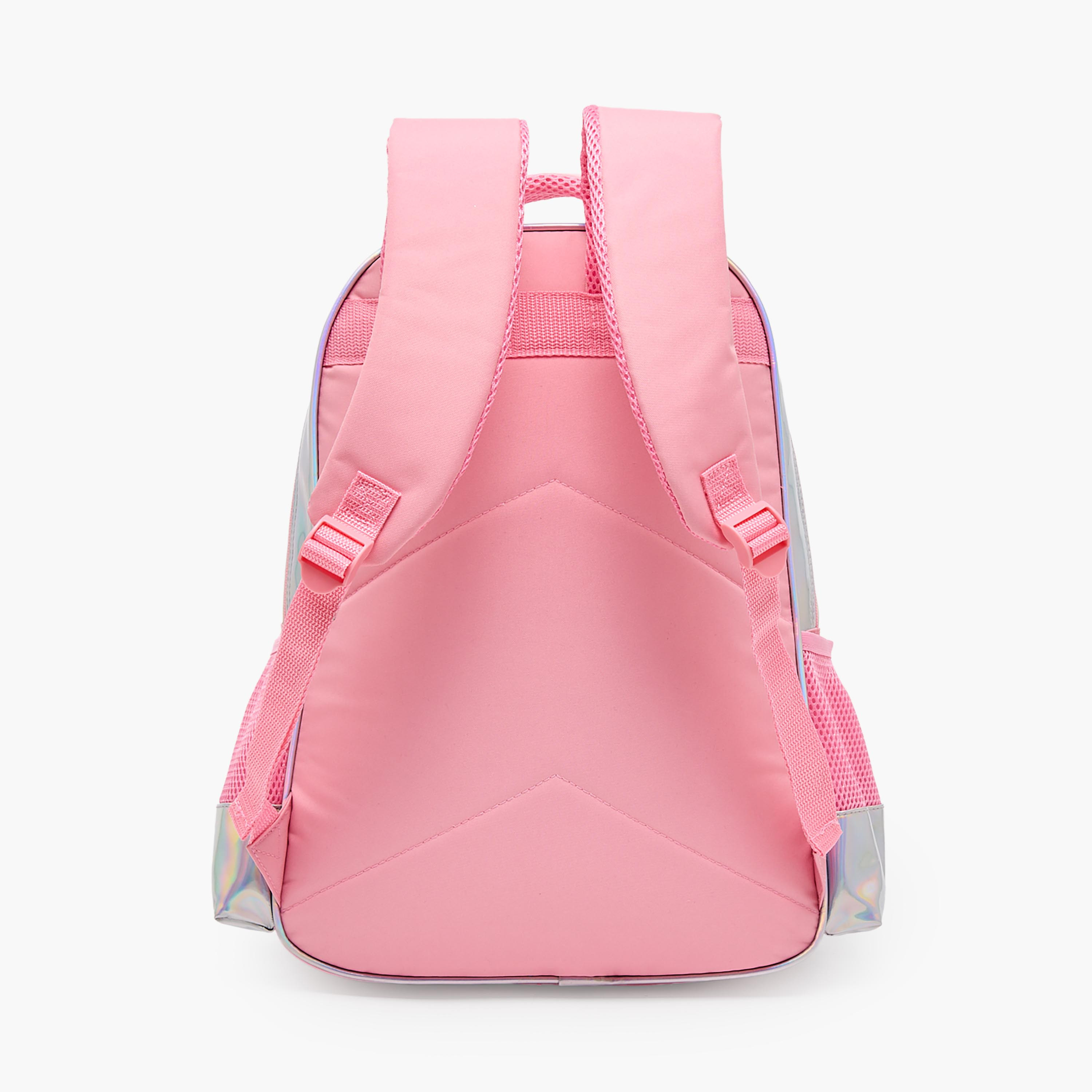 Sanrio Heart Applique 5-Piece School Backpack Set for Girls 5-8 Years with Lunch Bag - 16 inches-school-bagsandbackpacks-trolleybags-image-8