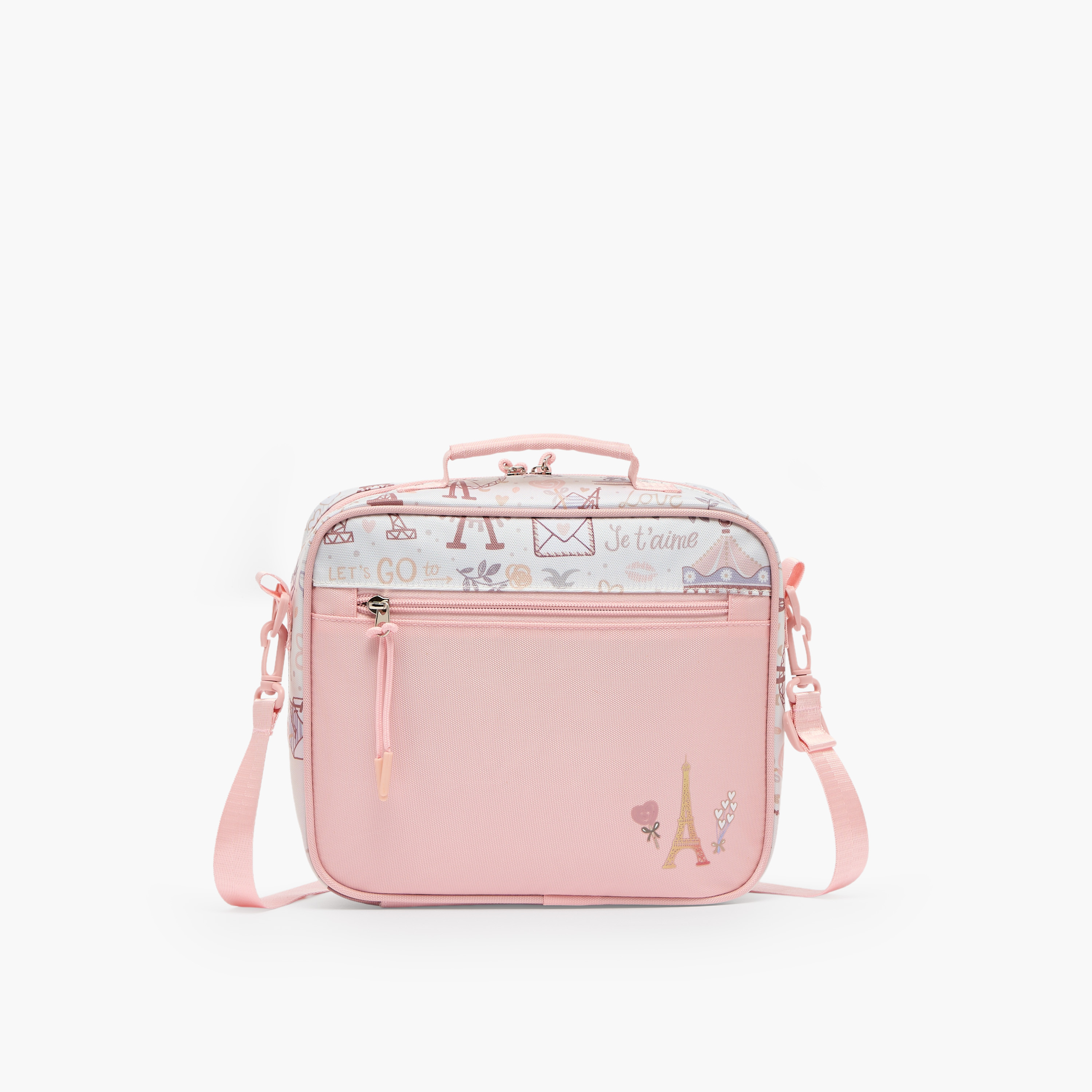 شنطة غداء جونيورز بنقوش باريس وعزل حراري للفتيات 8-13 سنة-school-lunchessentials-lunchbags-image-1