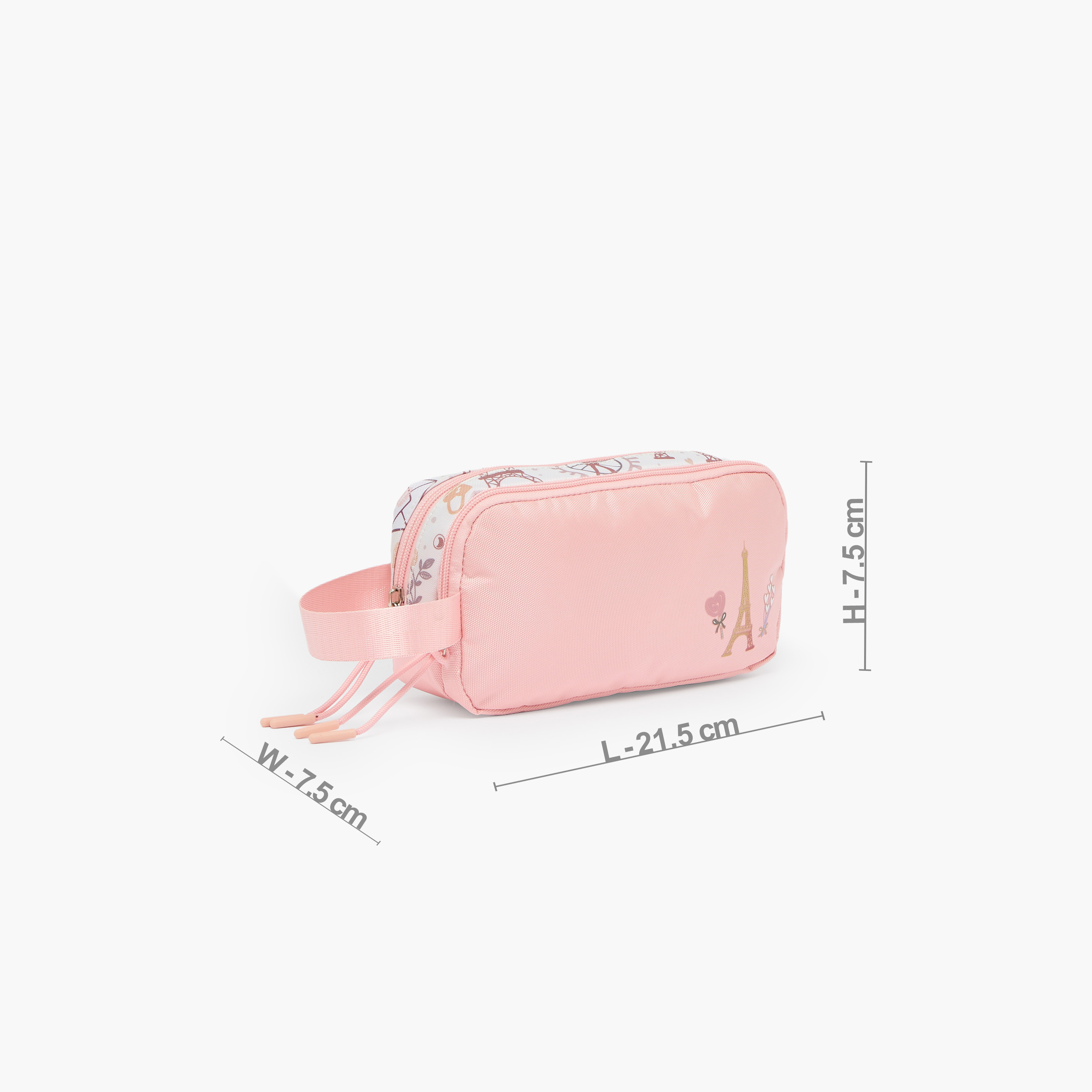 Juniors Paris Print Pencil Pouch with 2 Compartments-school-stationery-pencilcases-image-3