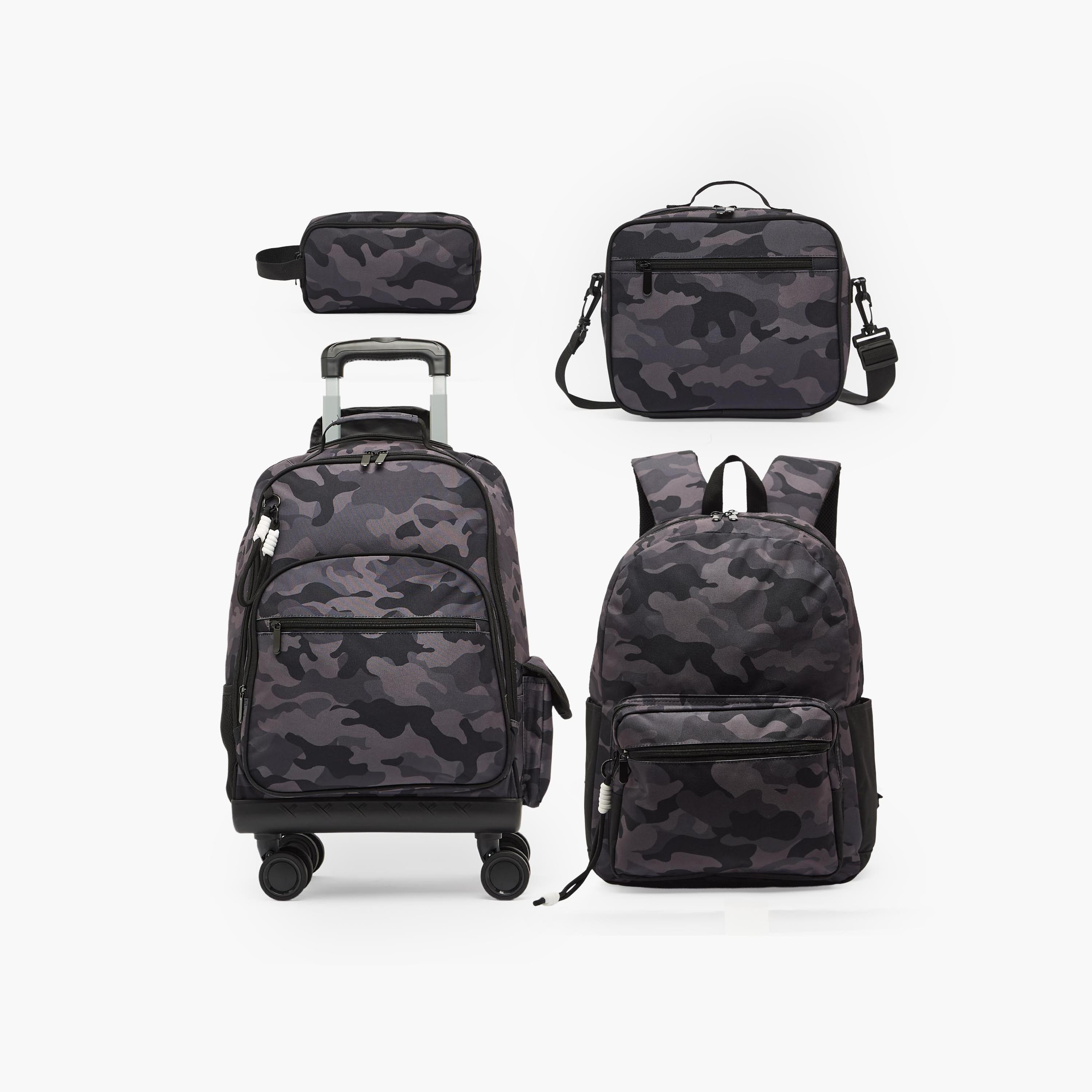 Juniors Camouflage Print Backpack for Boys 8-13 Years with Adjustable Shoulder Straps - 17 inches-school-bagsandbackpacks-backpacks-image-10