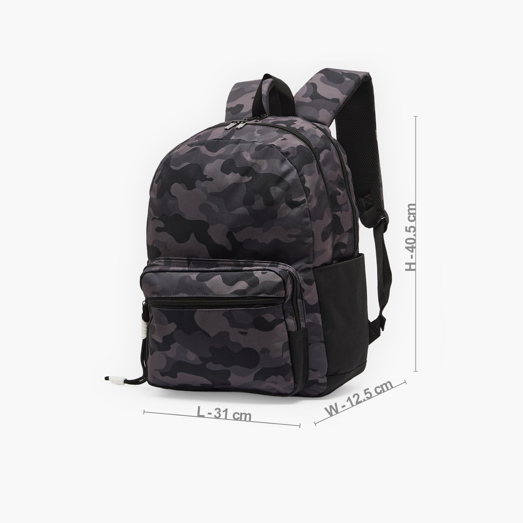 Juniors Camouflage Print Backpack for Boys 8-13 Years with Adjustable Shoulder Straps - 17 inches-school-bagsandbackpacks-backpacks-image-7