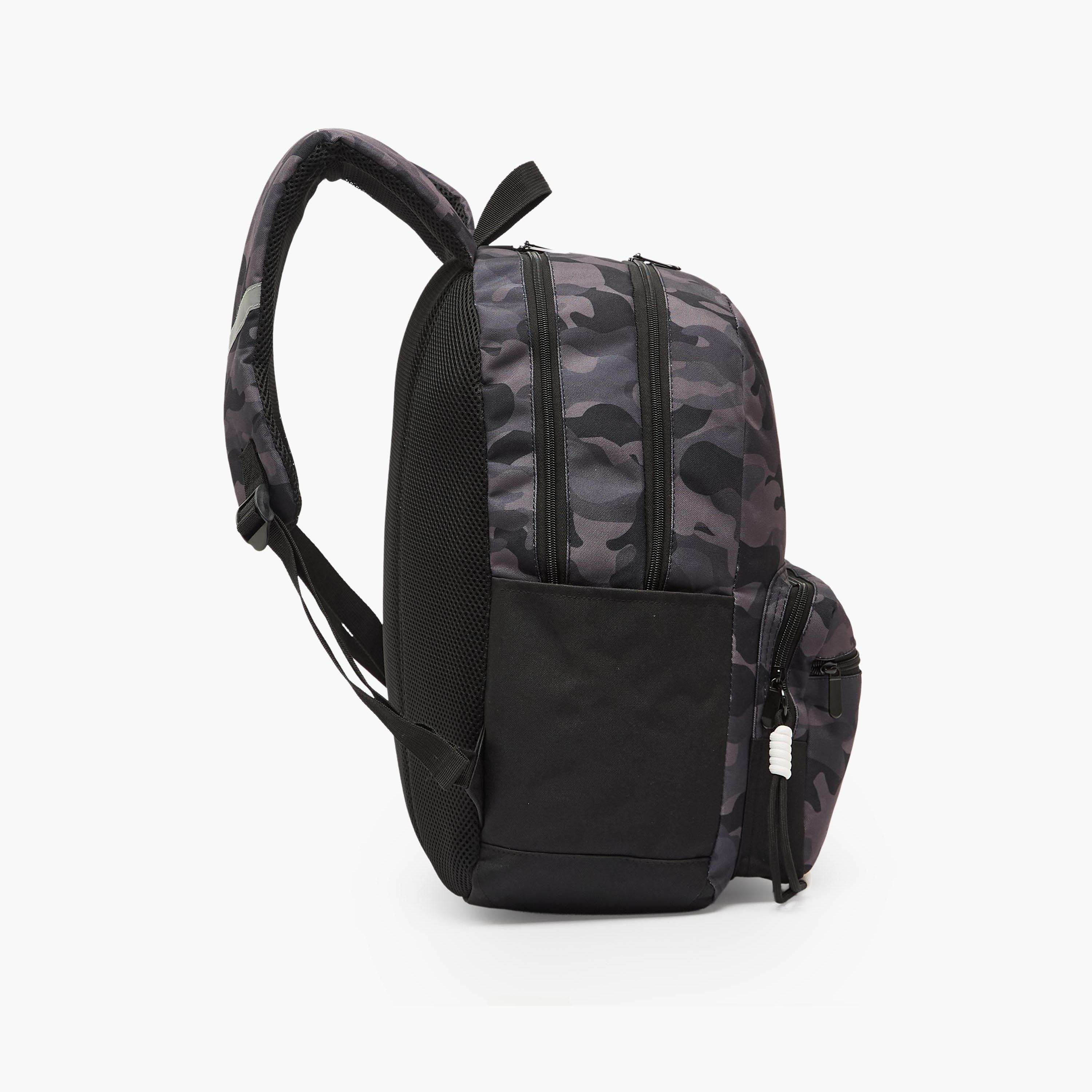 Juniors Camouflage Print Backpack for Boys 8-13 Years with Adjustable Shoulder Straps - 17 inches-school-bagsandbackpacks-backpacks-image-8
