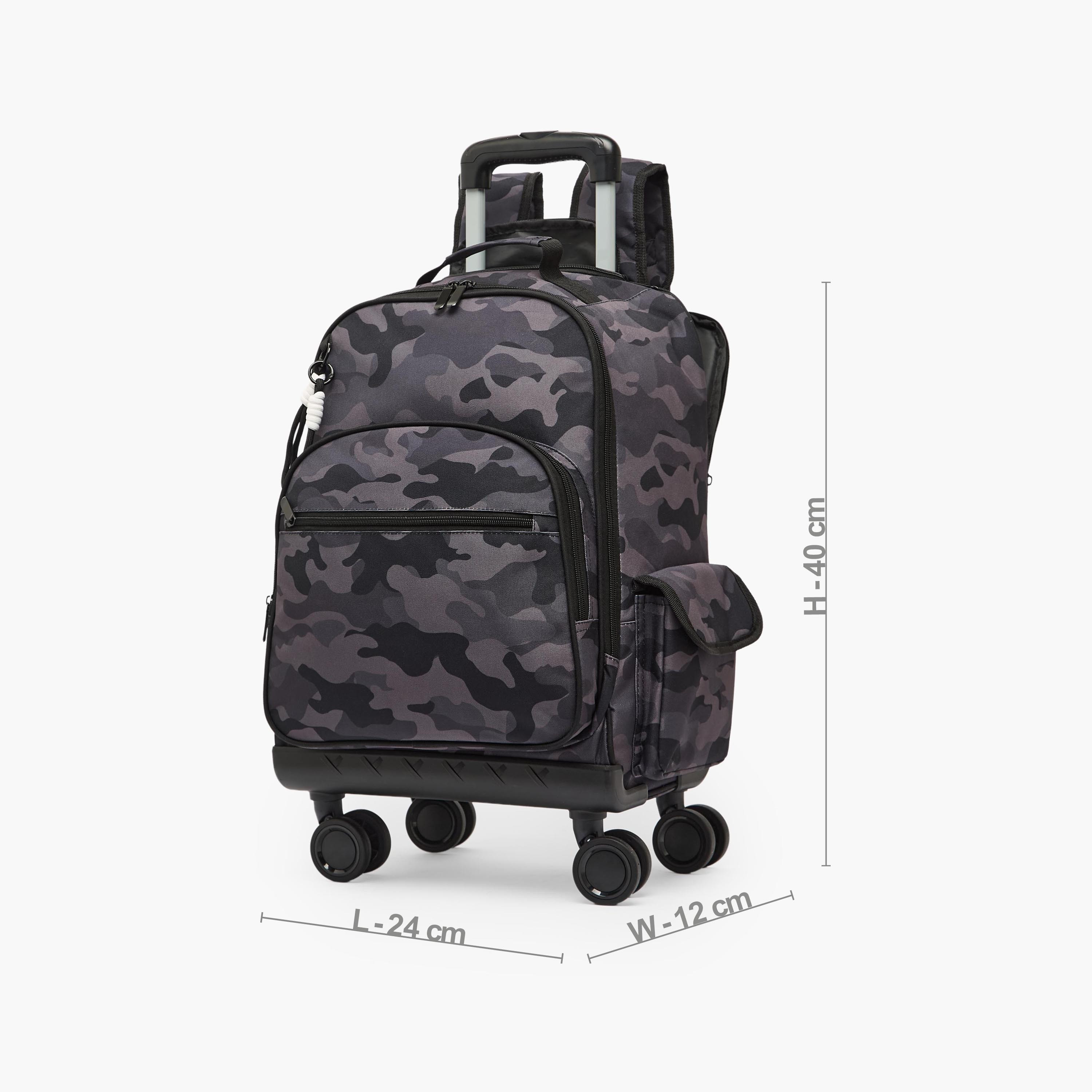 شنطة ترولي بطبعات مموهّة للأولاد 8-12 سنة مع عجلات متينة من جونيورز - 18 بوصة-school-bagsandbackpacks-trolleybags-image-7