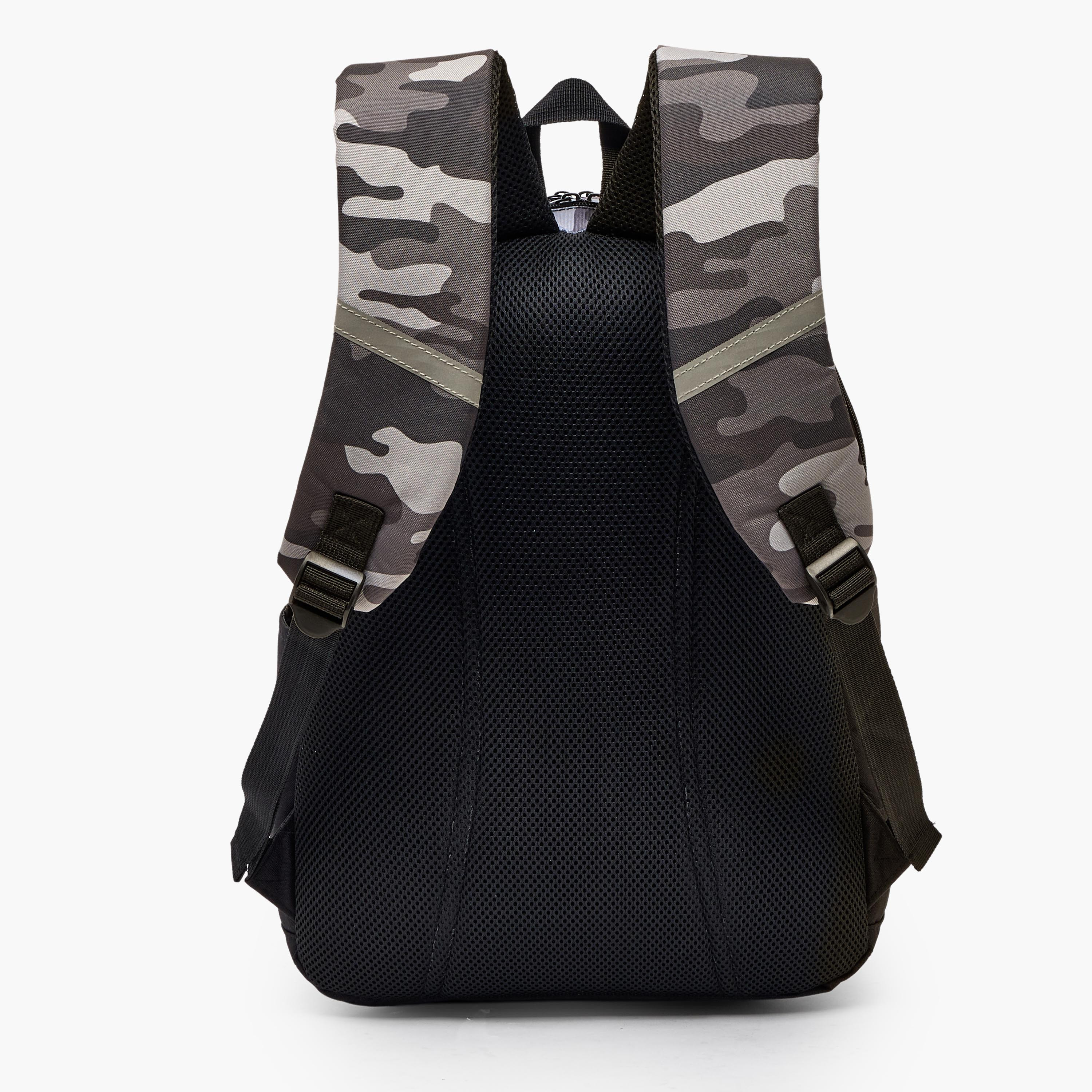 شنطة ظهر بطبعات مموهة للأولاد 8-12 سنة مع حمّالات مبطنة من جونيورز - 17 بوصة-school-bagsandbackpacks-backpacks-image-9