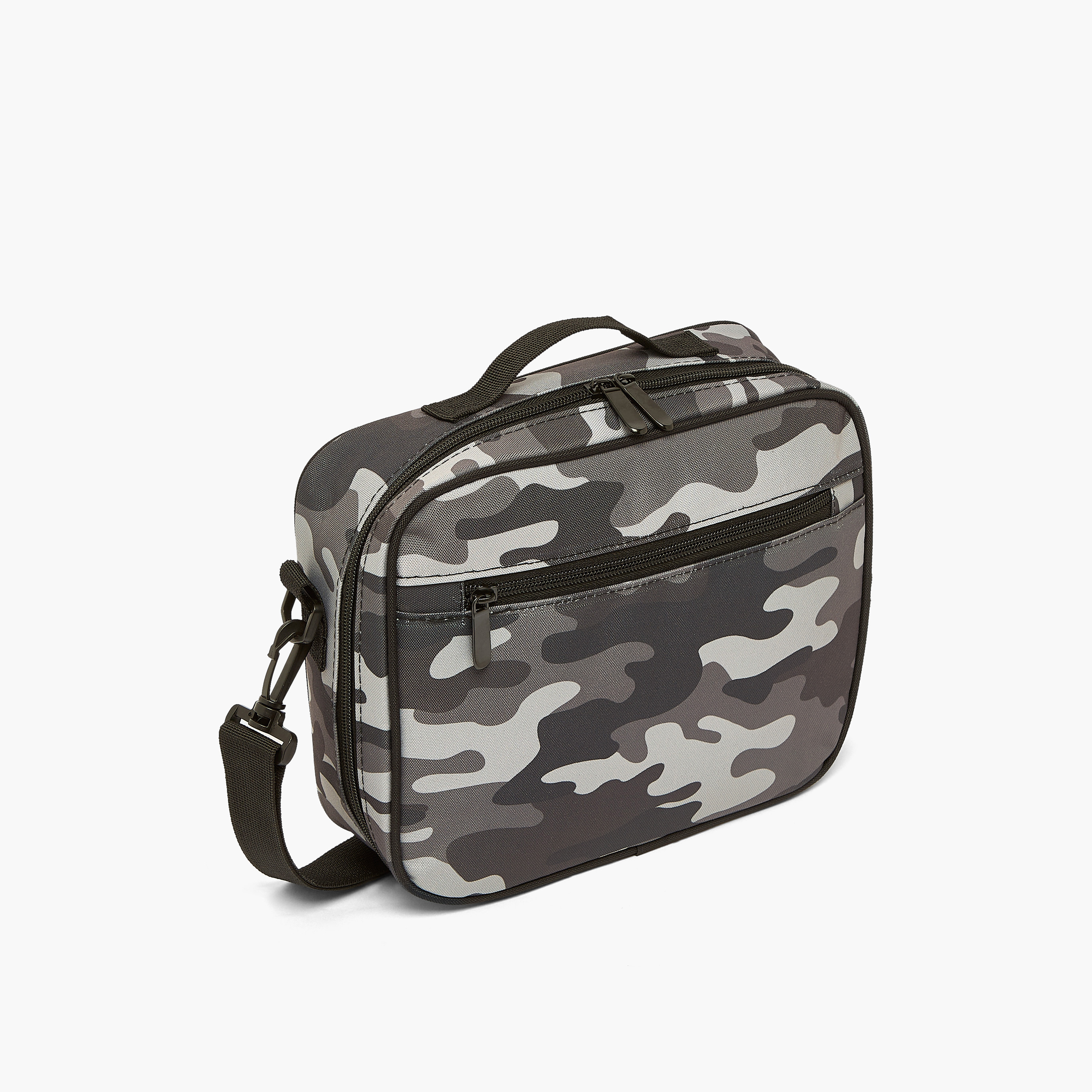 Juniors Camouflage Print Lunch Bag for Boys 8-12 Years with Insulation Design-school-lunchessentials-lunchbags-image-2