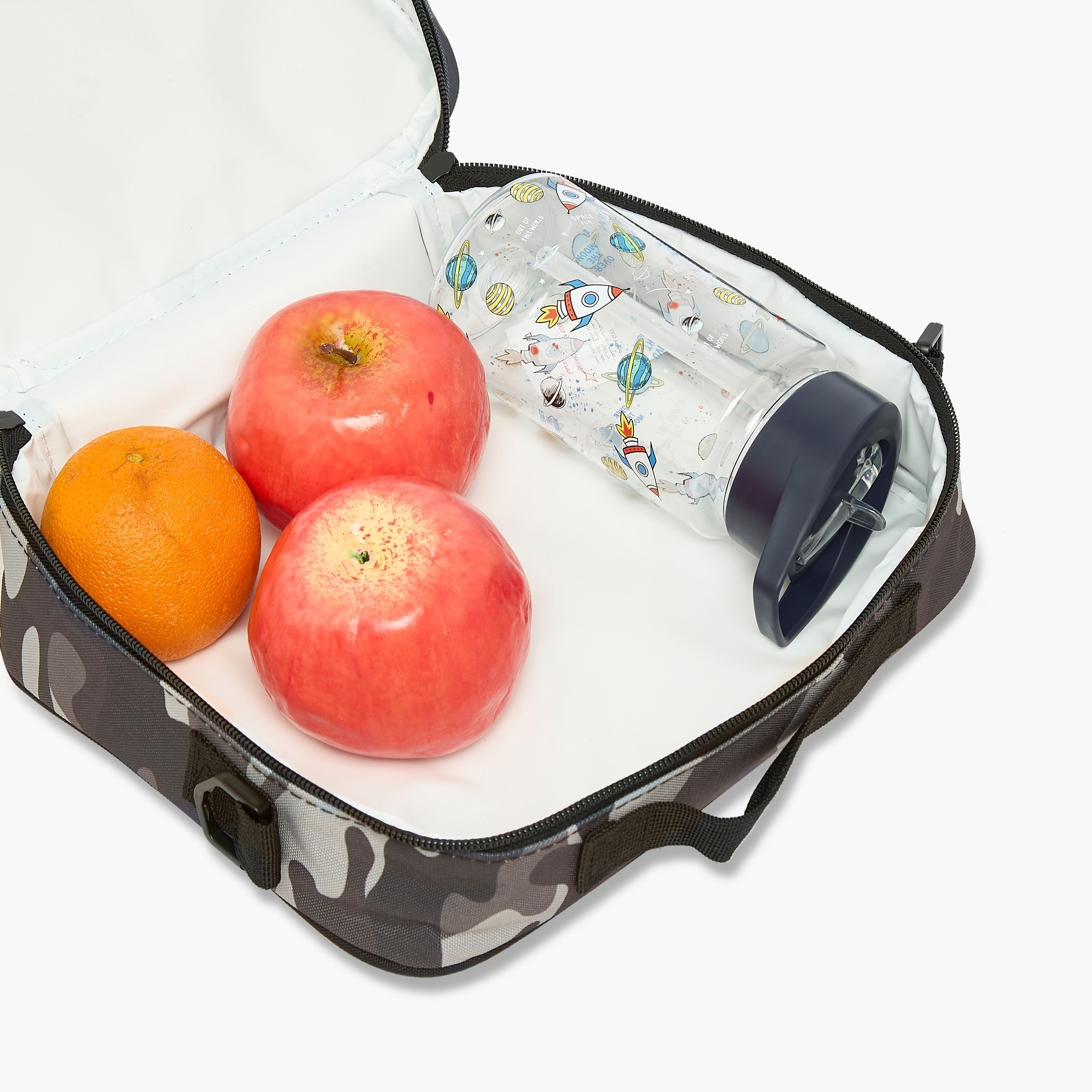 Juniors Camouflage Print Lunch Bag for Boys 8-12 Years with Insulation Design-school-lunchessentials-lunchbags-image-4