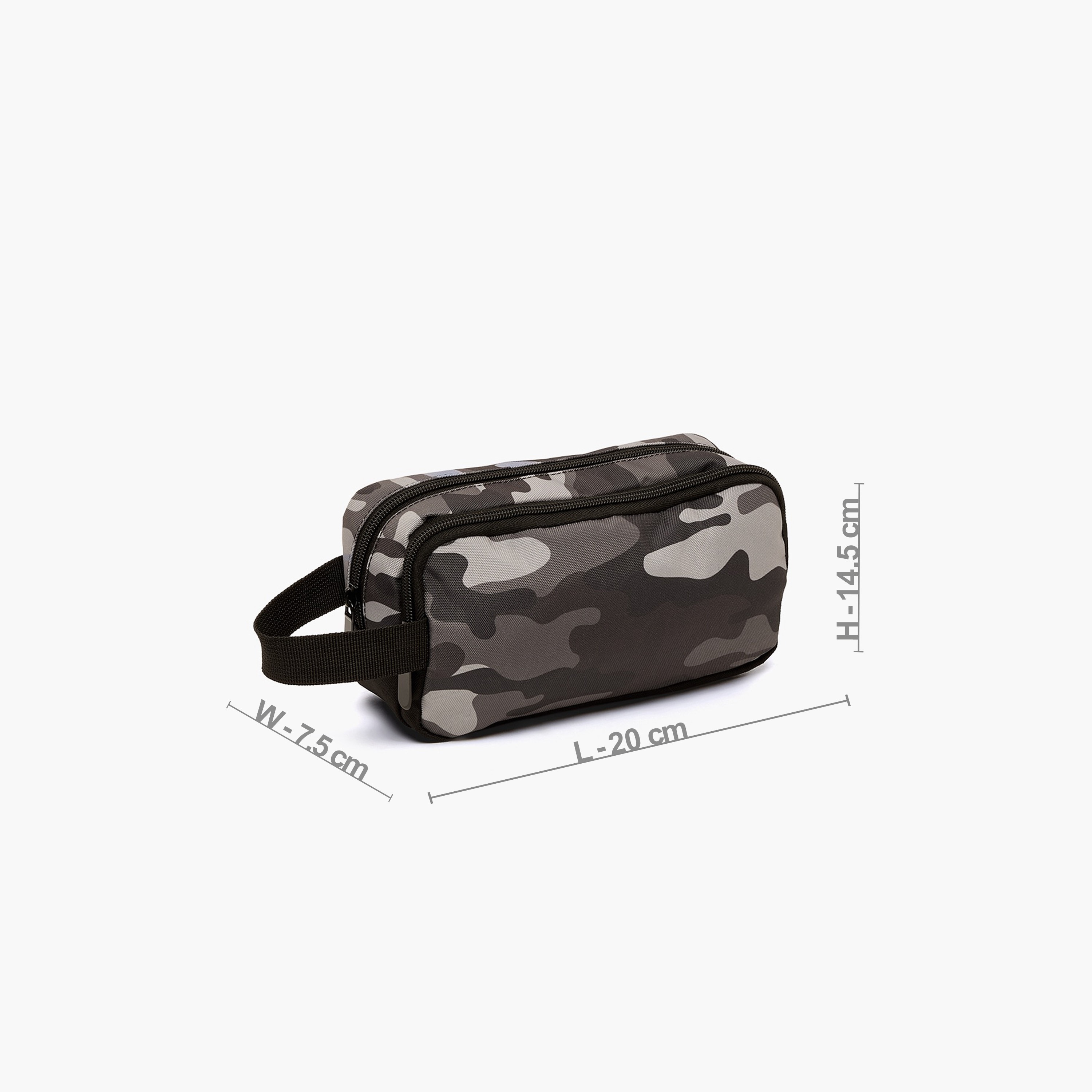 Juniors Camouflage Print Pencil Pouch with 2 Compartments-school-stationery-pencilcases-image-4