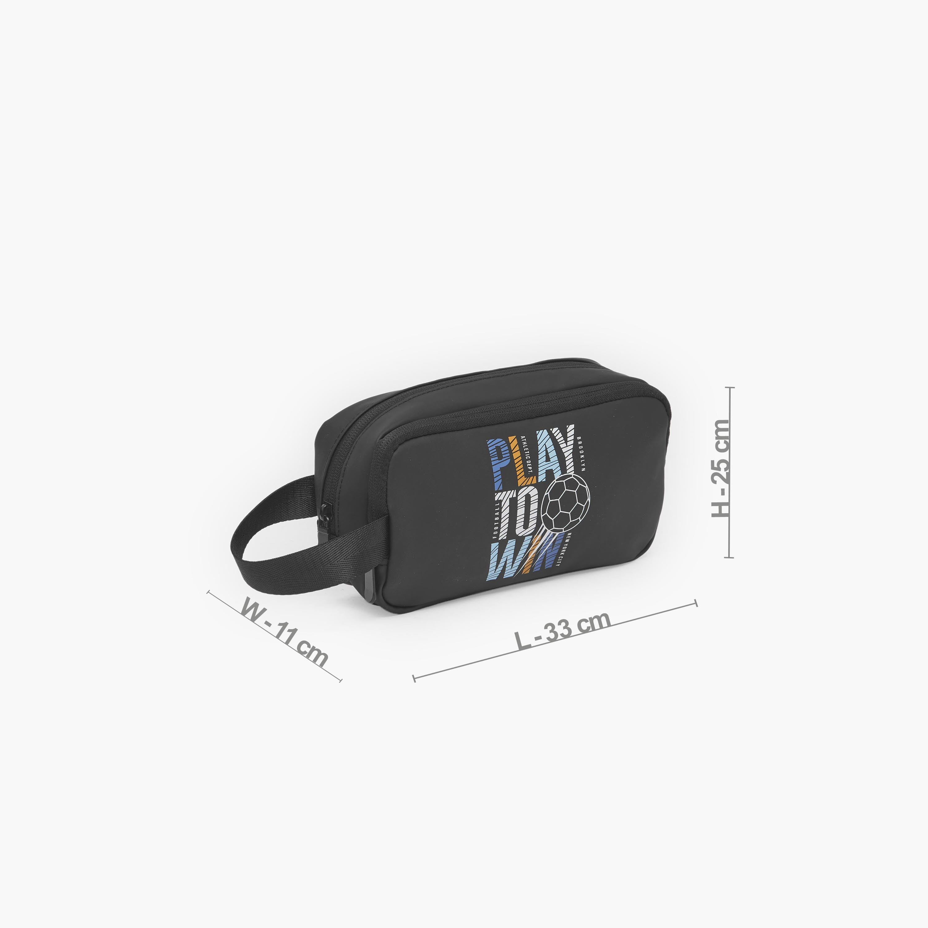 مقلمة بقسمين وطبعات كرة قدم من جونيورز-school-stationery-pencilcases-image-3