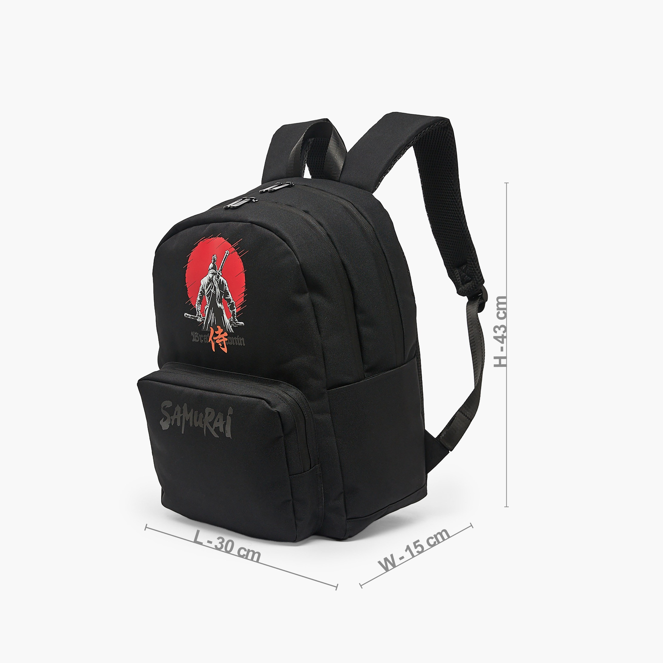Juniors Samurai Print Backpack for Boys 8-13 Years with Padded Straps - 17 inches-school-bagsandbackpacks-backpacks-image-7