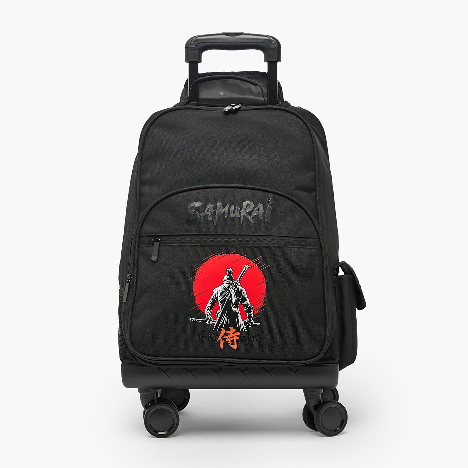 شنطة ترولي بطبعات ساموراي للأولاد 8-12 سنة مع مقبض قابل للسحب من جونيورز - 18 بوصة-school-bagsandbackpacks-trolleybags-image-1