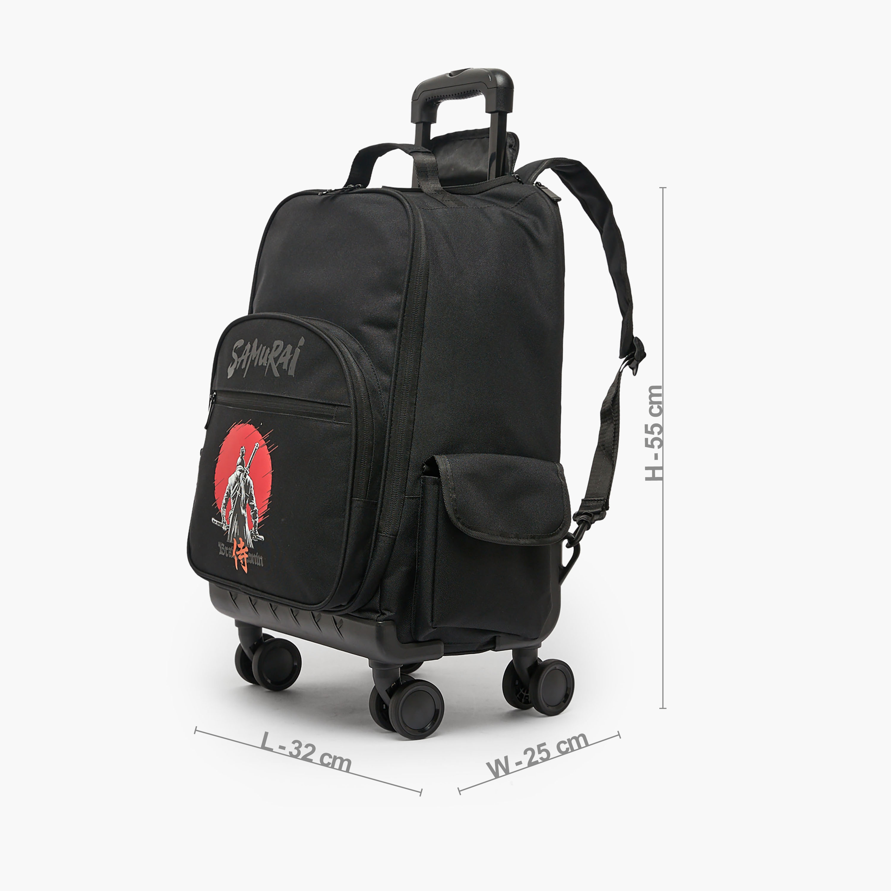 شنطة ترولي بطبعات ساموراي للأولاد 8-12 سنة مع مقبض قابل للسحب من جونيورز - 18 بوصة-school-bagsandbackpacks-trolleybags-image-11