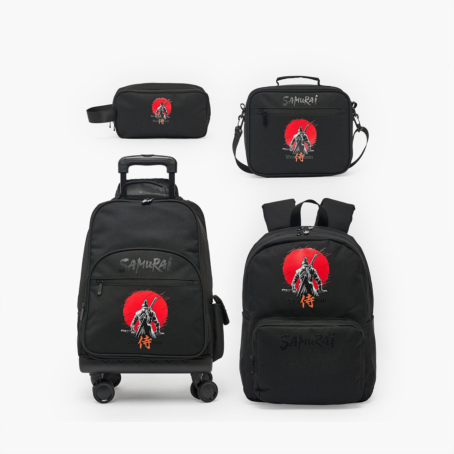 شنطة ترولي بطبعات ساموراي للأولاد 8-12 سنة مع مقبض قابل للسحب من جونيورز - 18 بوصة-school-bagsandbackpacks-trolleybags-image-15