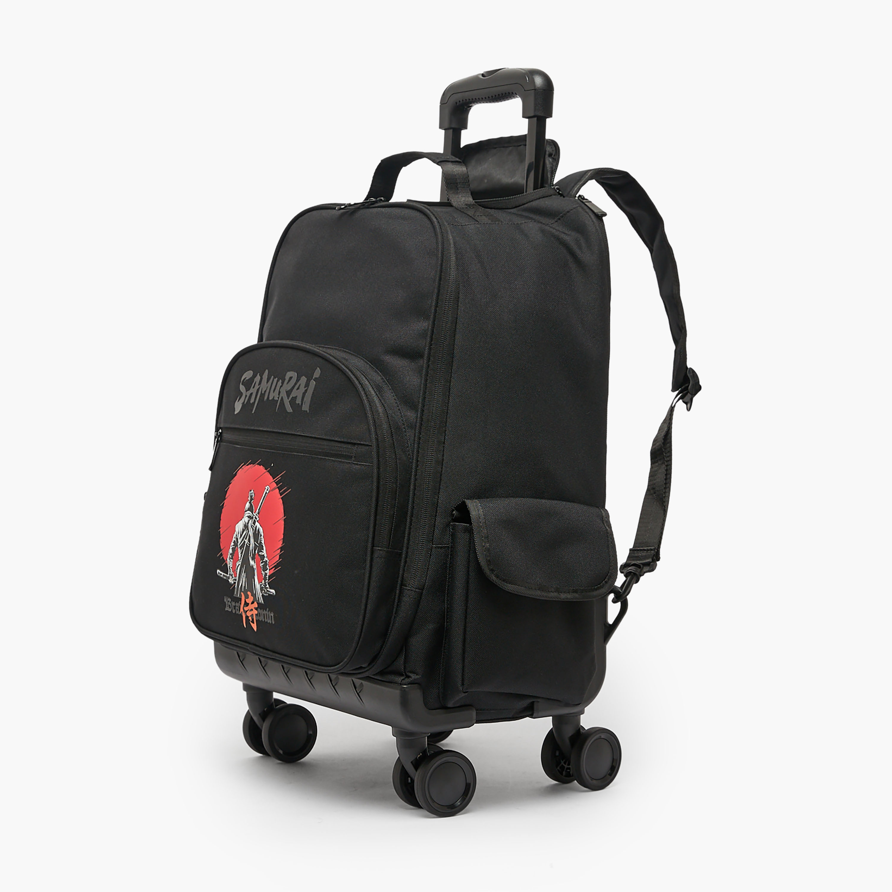 شنطة ترولي بطبعات ساموراي للأولاد 8-12 سنة مع مقبض قابل للسحب من جونيورز - 18 بوصة-school-bagsandbackpacks-trolleybags-image-9