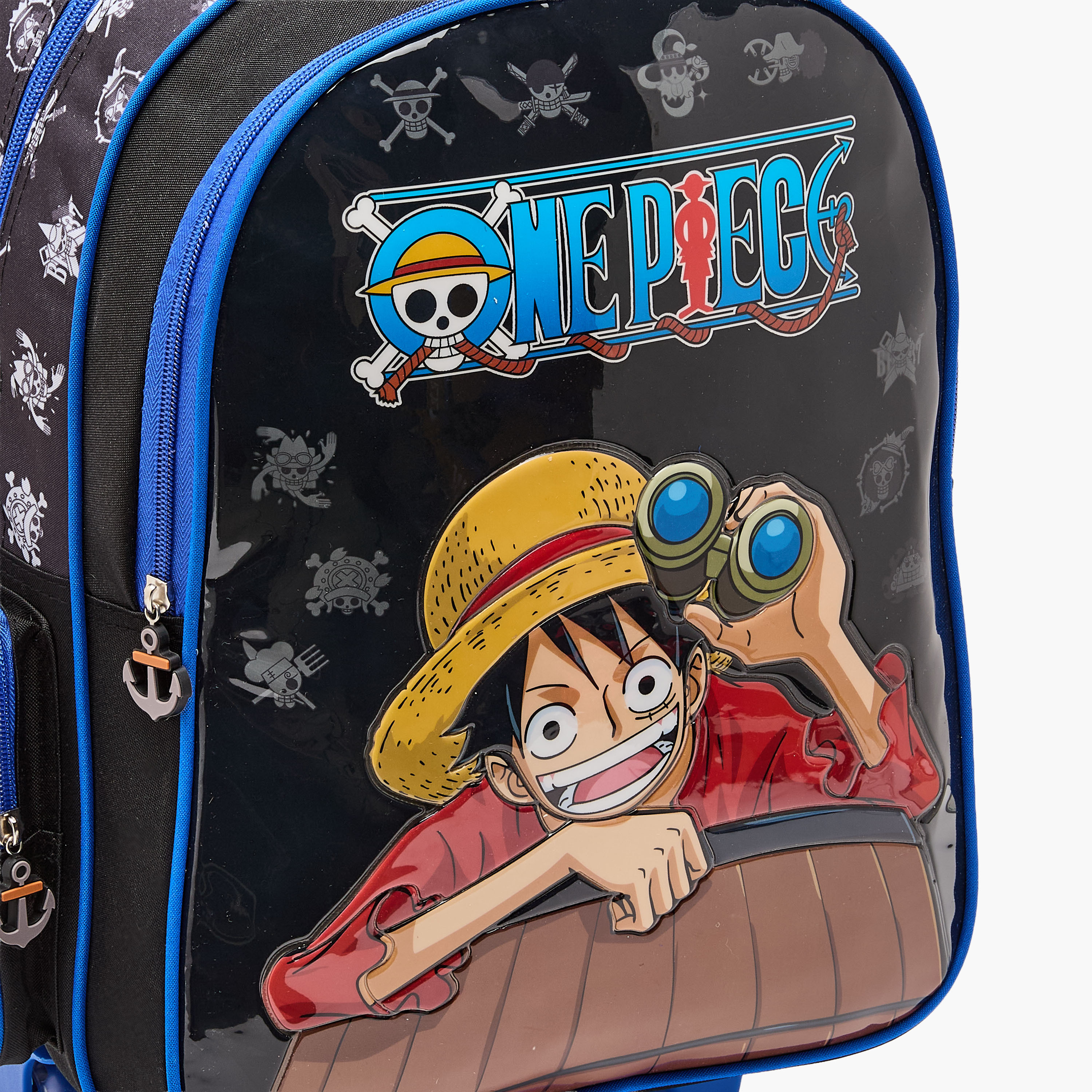Toei Animation One Piece Trolley Bag for Boys 5-8 Years with Padded Straps - 16 inches-school-bagsandbackpacks-trolleybags-image-5