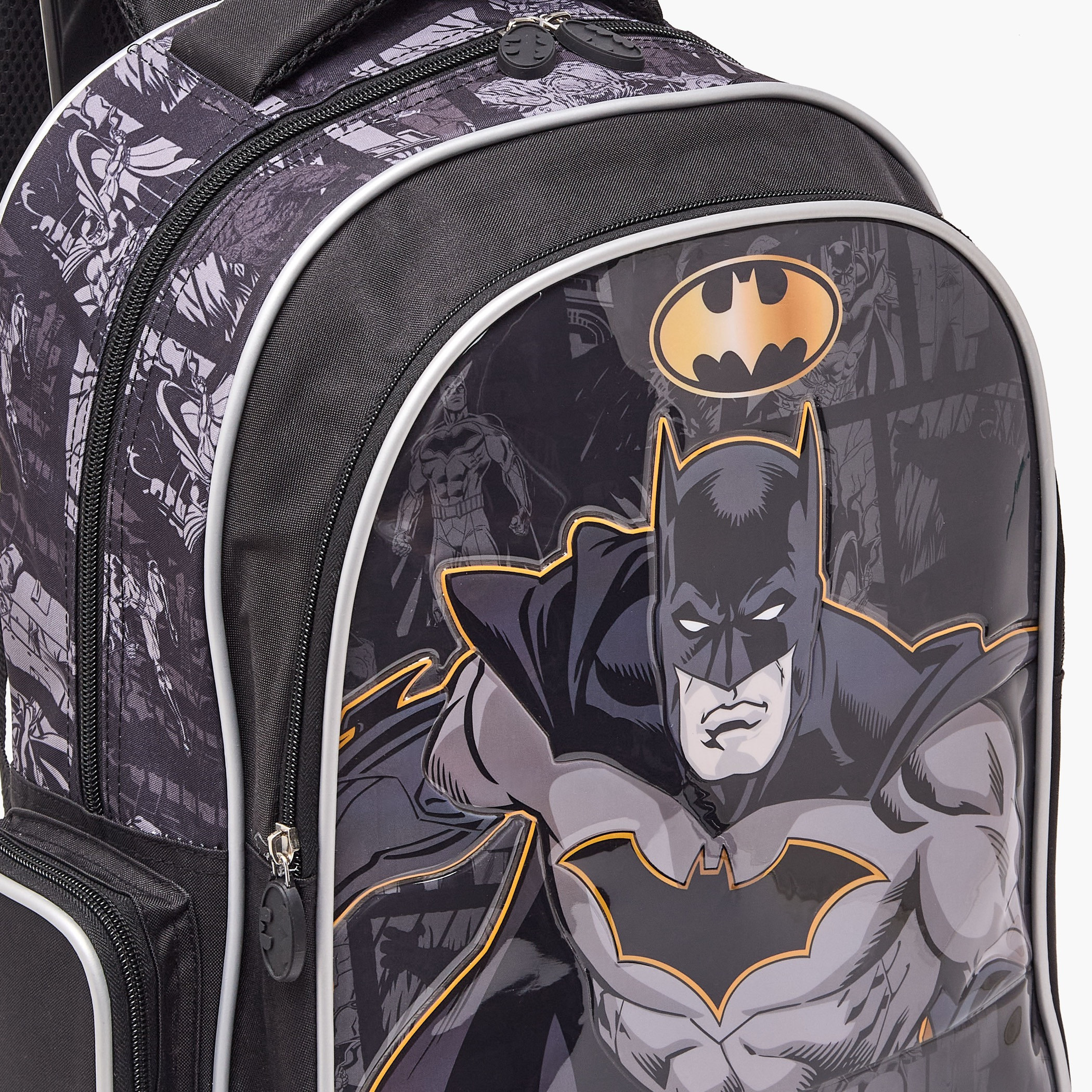 Batman Print 5-Piece School Trolley Bag Set for Boys 5-8 Years with  Lunch Bag - 16 inches-school-bagsandbackpacks-trolleybags-image-6