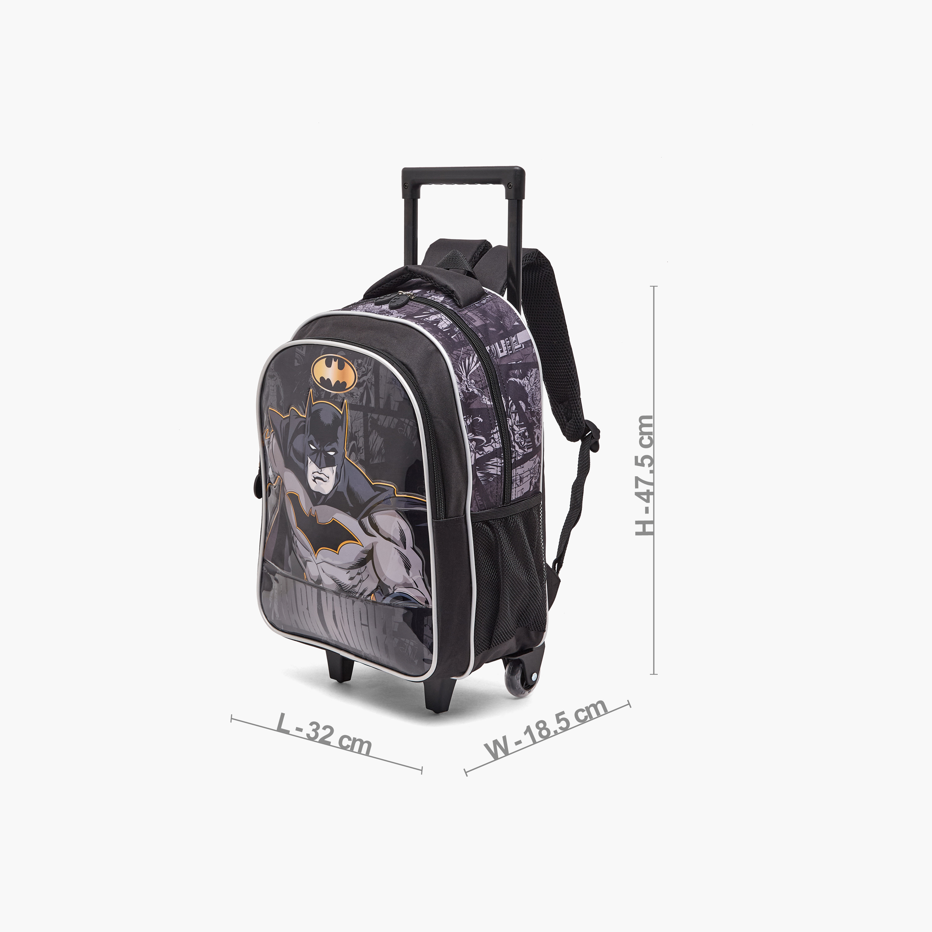 Batman Print 5-Piece School Trolley Bag Set for Boys 5-8 Years with  Lunch Bag - 16 inches-school-bagsandbackpacks-trolleybags-image-9