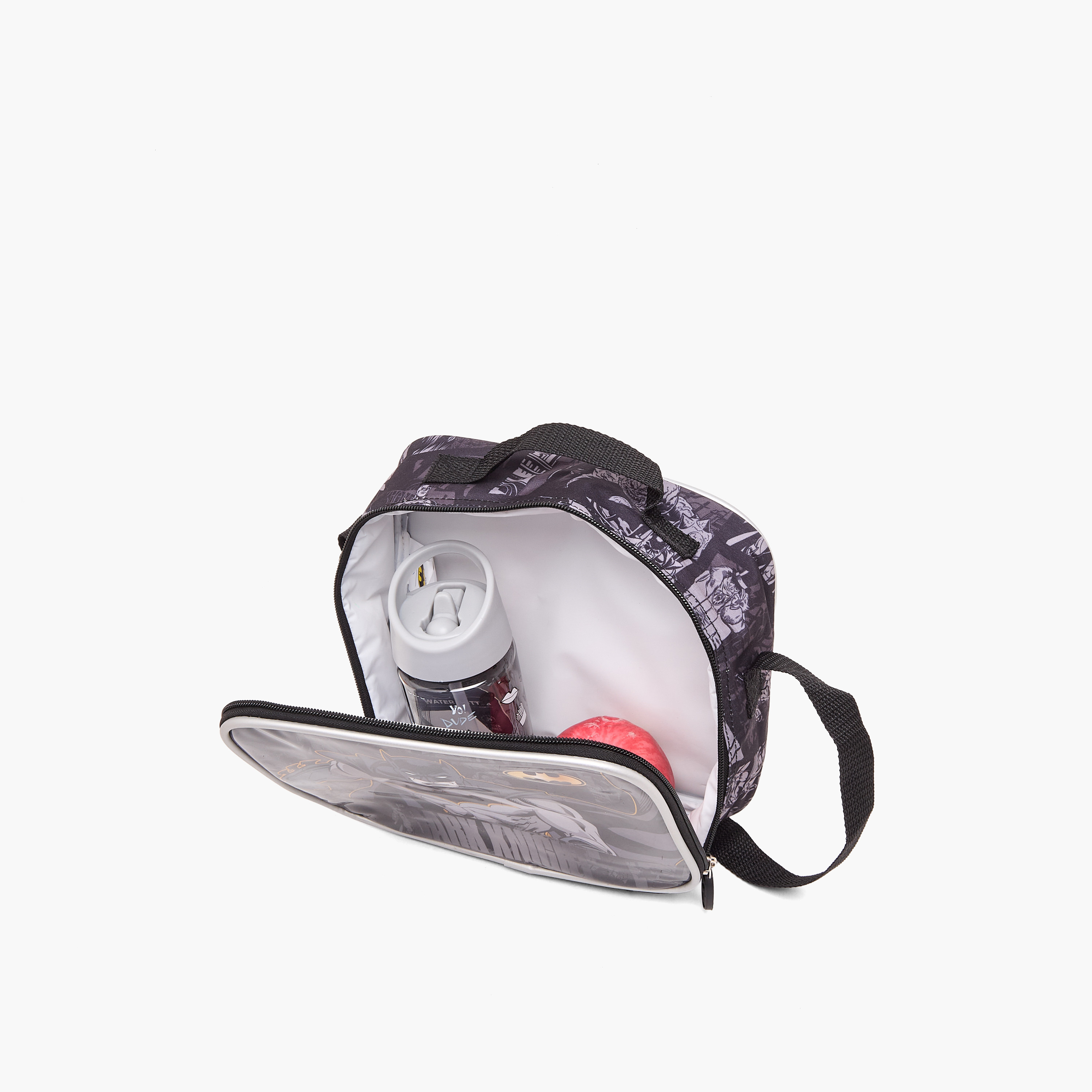 طقم شنطة مدرسية للأولاد من 5-8 سنوات بطبعة باتمان مع شنطة غداء - 5 قطع - 16 بوصة-school-bagsandbackpacks-backpacks-image-11
