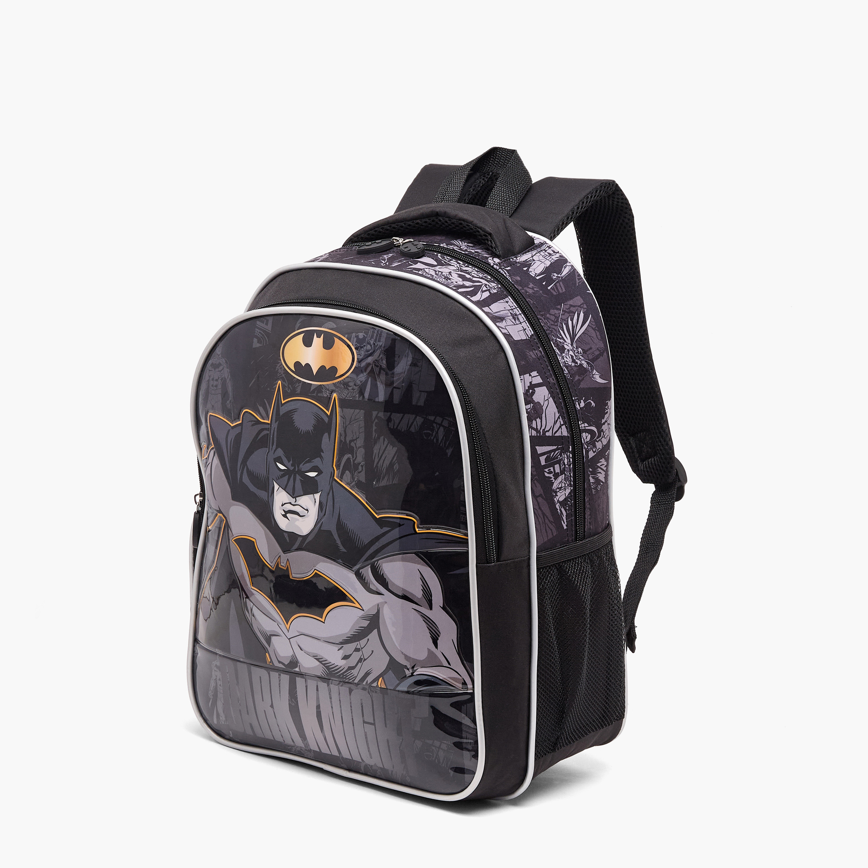 طقم شنطة مدرسية للأولاد من 5-8 سنوات بطبعة باتمان مع شنطة غداء - 5 قطع - 16 بوصة-school-bagsandbackpacks-backpacks-image-6