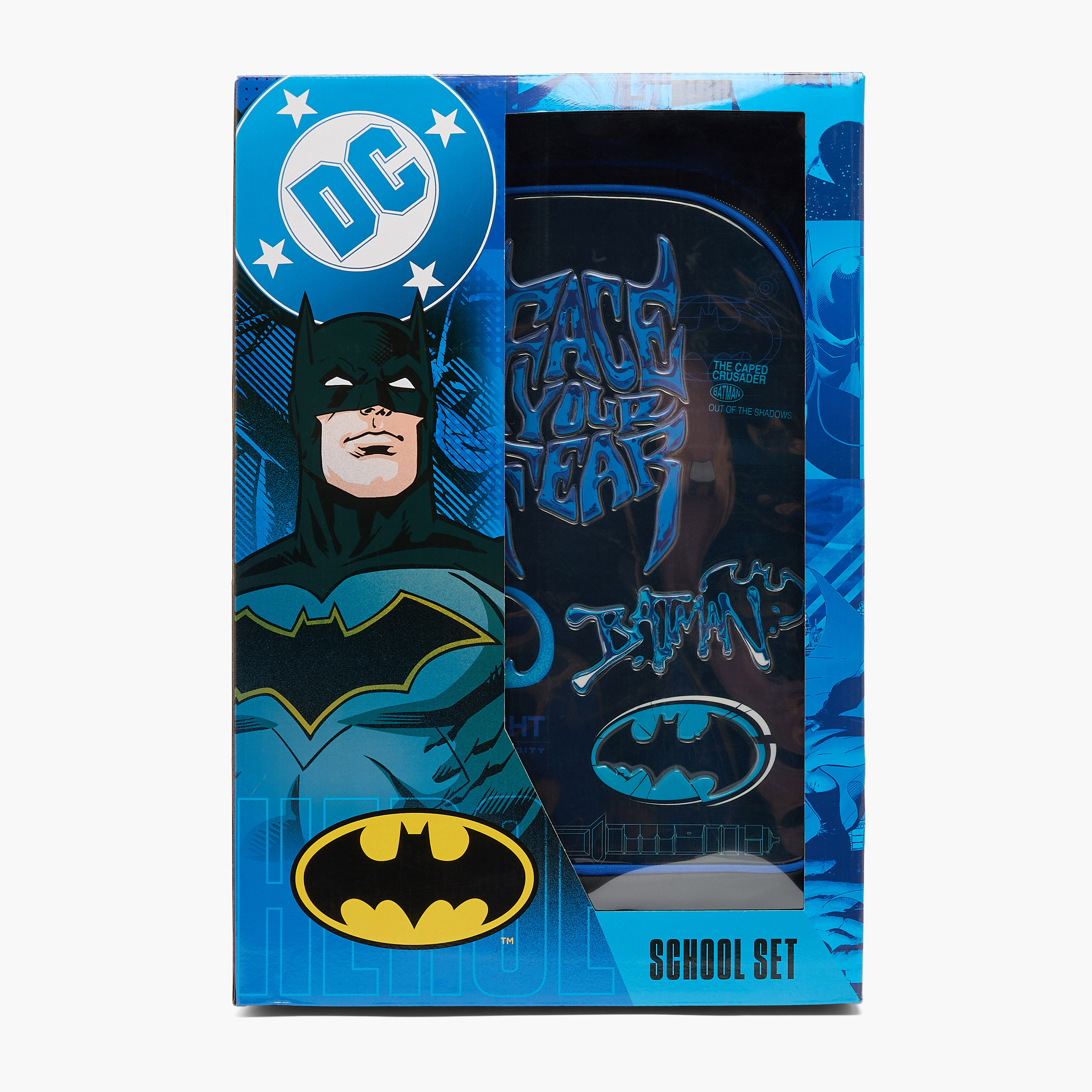 Batman Print 5-Piece School Trolley Bag Set for Boys 5-8 Years with Lunch Bag - 16 inches-school-bagsandbackpacks-trolleybags-image-20