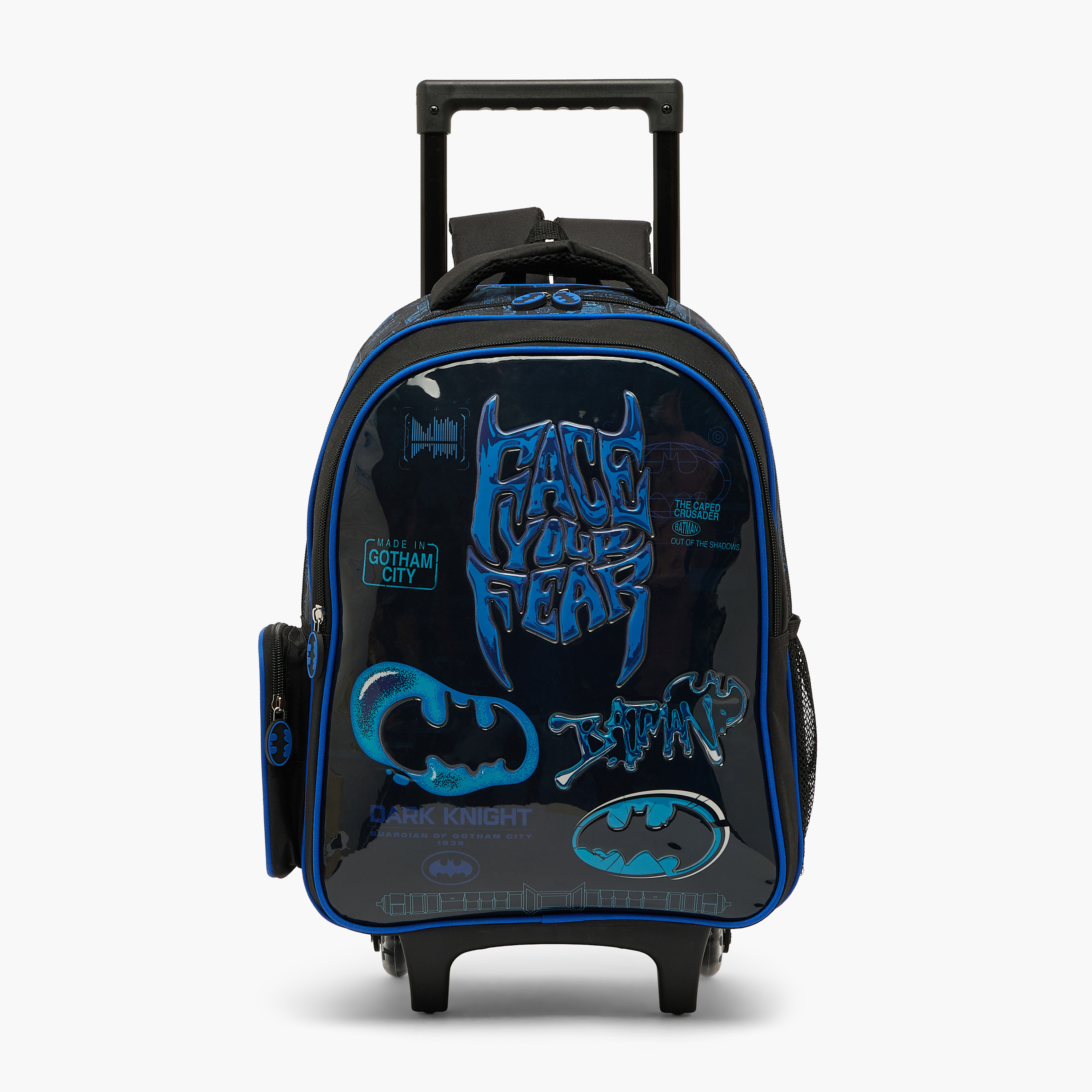 Batman Print 5-Piece School Trolley Bag Set for Boys 5-8 Years with Lunch Bag - 16 inches-school-bagsandbackpacks-trolleybags-image-3