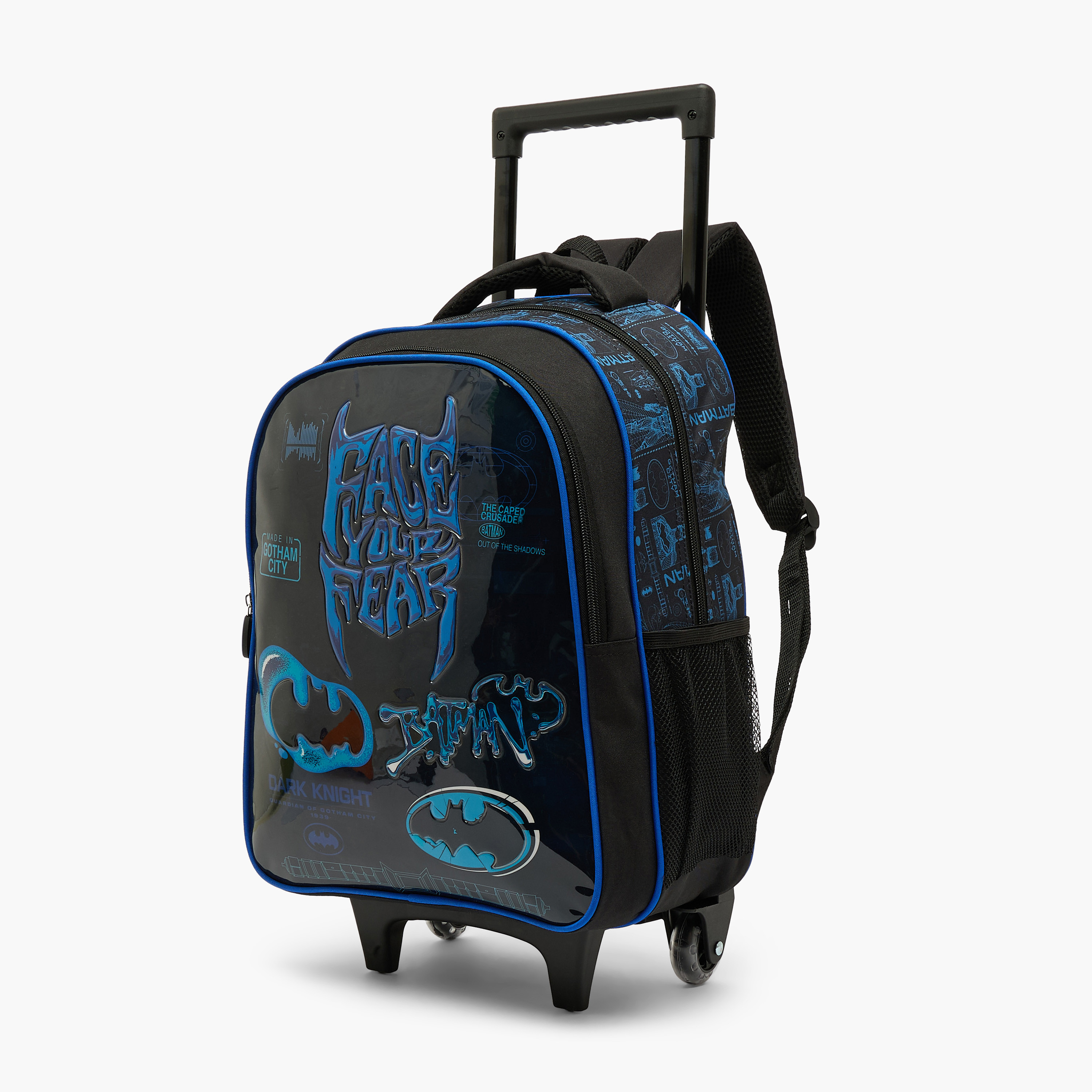 Batman Print 5-Piece School Trolley Bag Set for Boys 5-8 Years with Lunch Bag - 16 inches-school-bagsandbackpacks-trolleybags-image-4