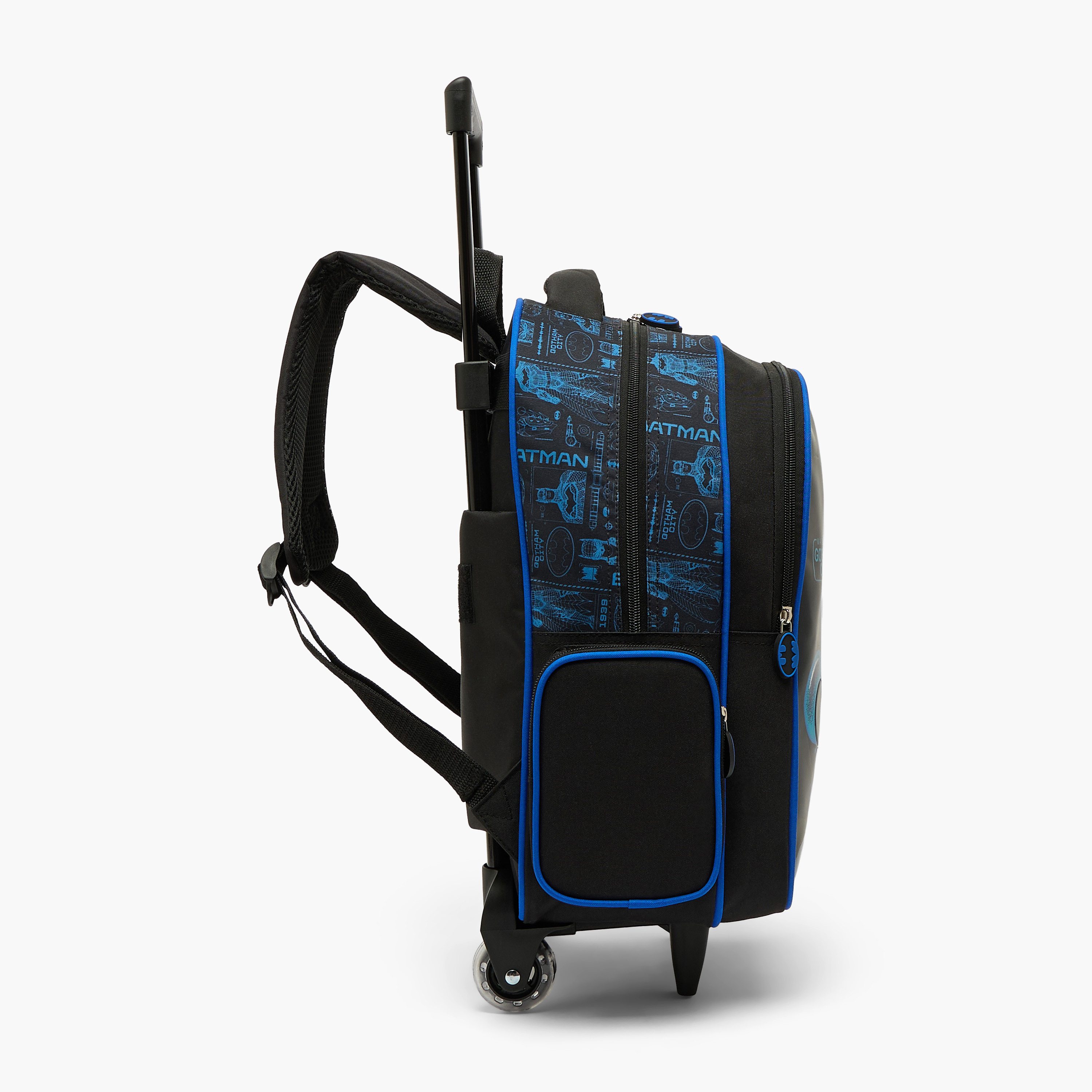 Batman Print 5-Piece School Trolley Bag Set for Boys 5-8 Years with Lunch Bag - 16 inches-school-bagsandbackpacks-trolleybags-image-5