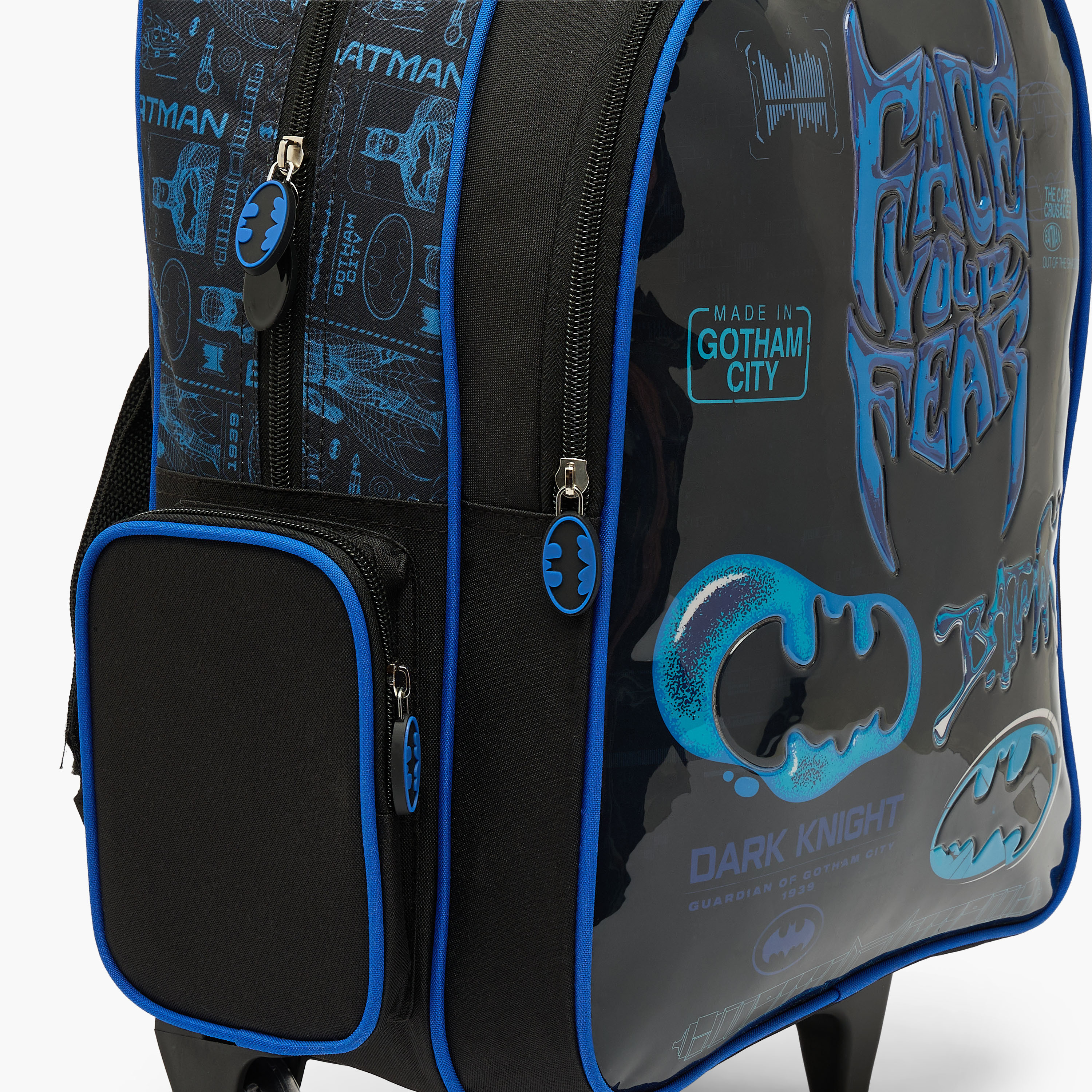 Batman Print 5-Piece School Trolley Bag Set for Boys 5-8 Years with Lunch Bag - 16 inches-school-bagsandbackpacks-trolleybags-image-8