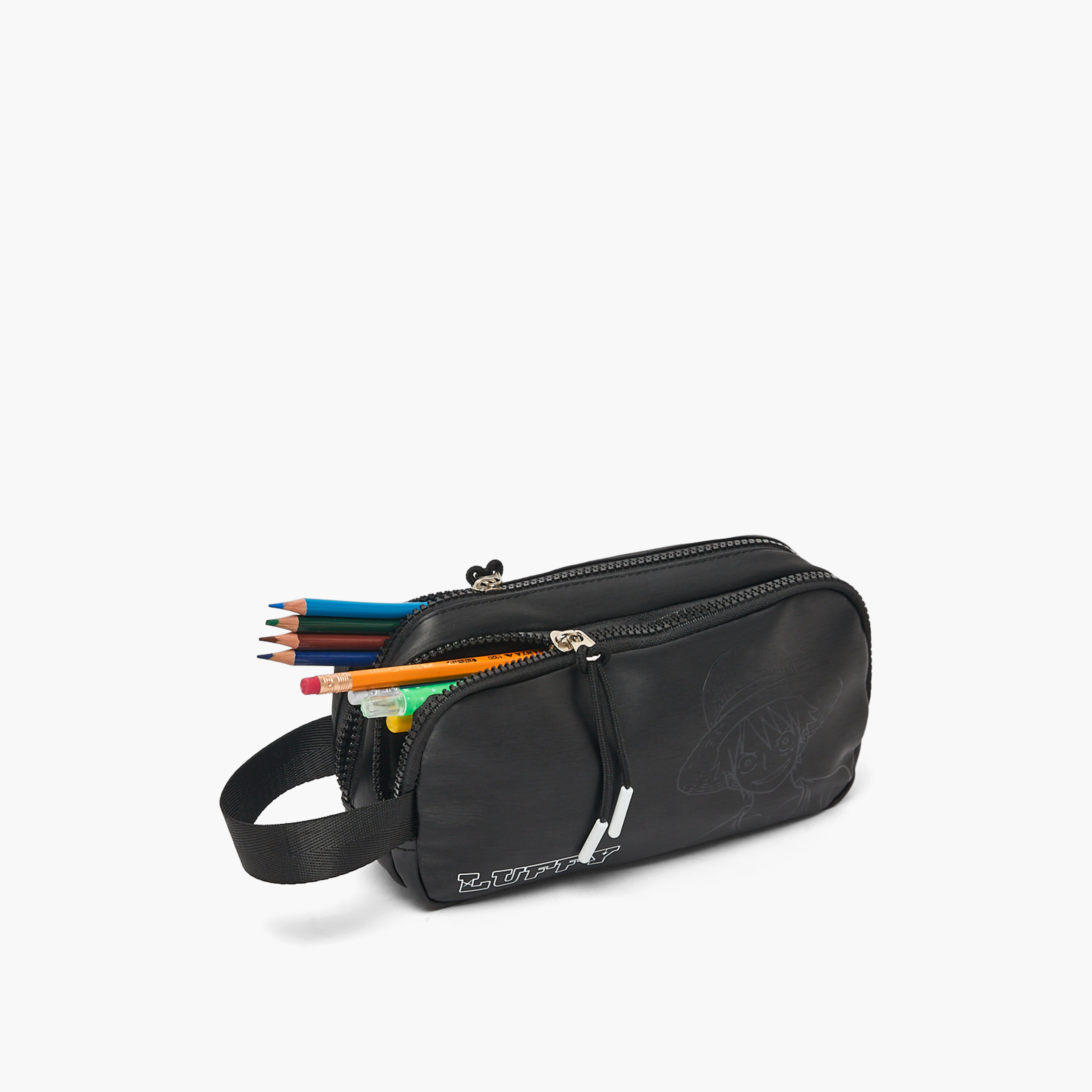 Toei Animation One Piece Print Pencil Pouch with 2 Compartments-school-stationery-pencilcases-image-6