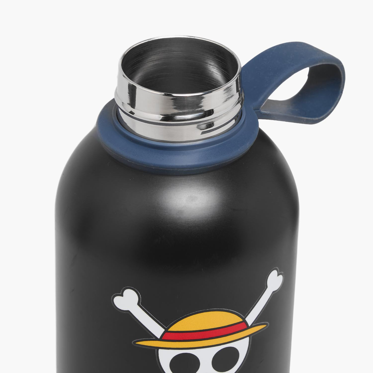 قارورة مياه ستانلس ستيل بفتحة واسعة وطبعات ون بيس ومقبض حلقي-school-waterbottles-image-5