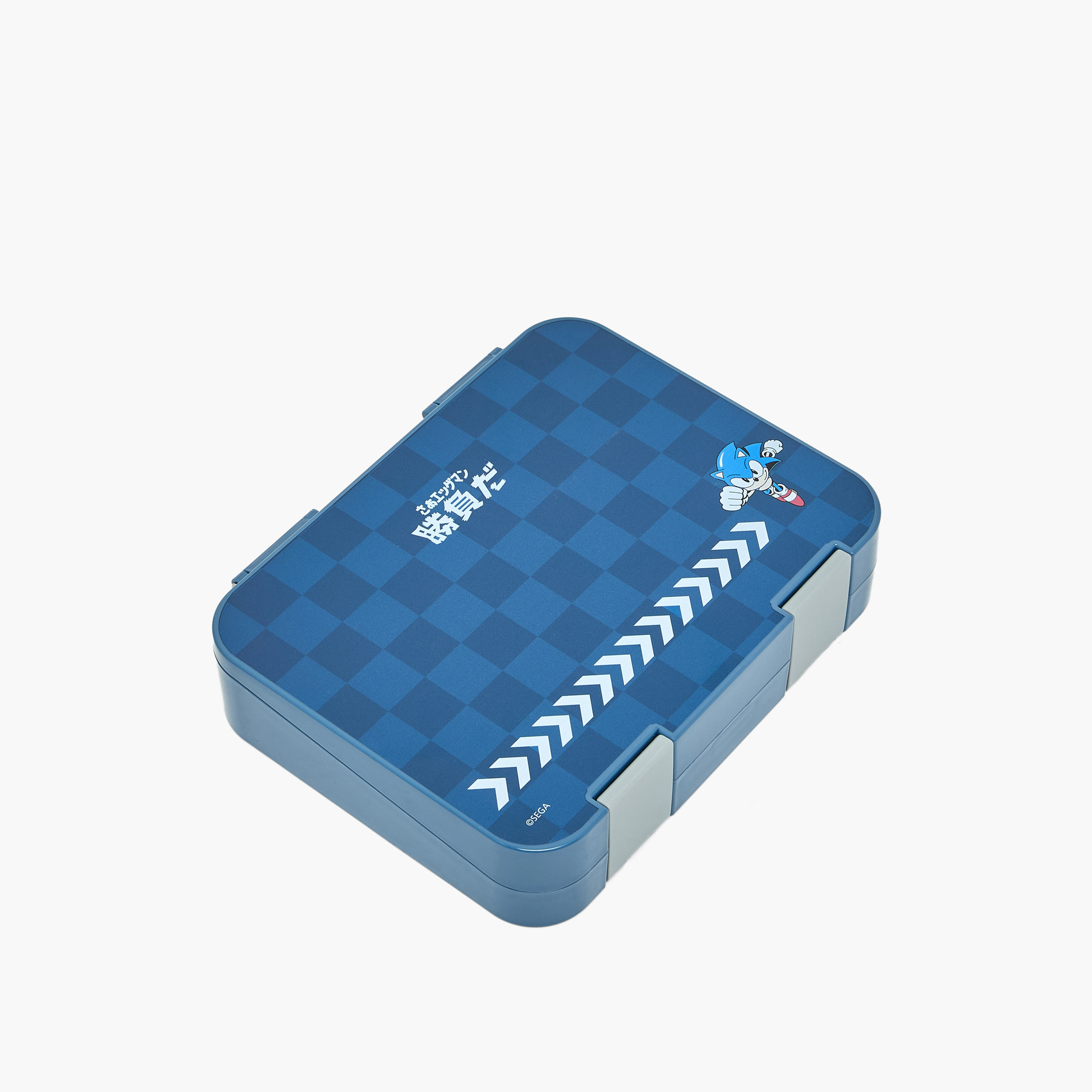Sonic Checked Bento Lunch Box for Boys with Clip Lock Lid - 1 L-school-lunchessentials-lunchboxes-image-1