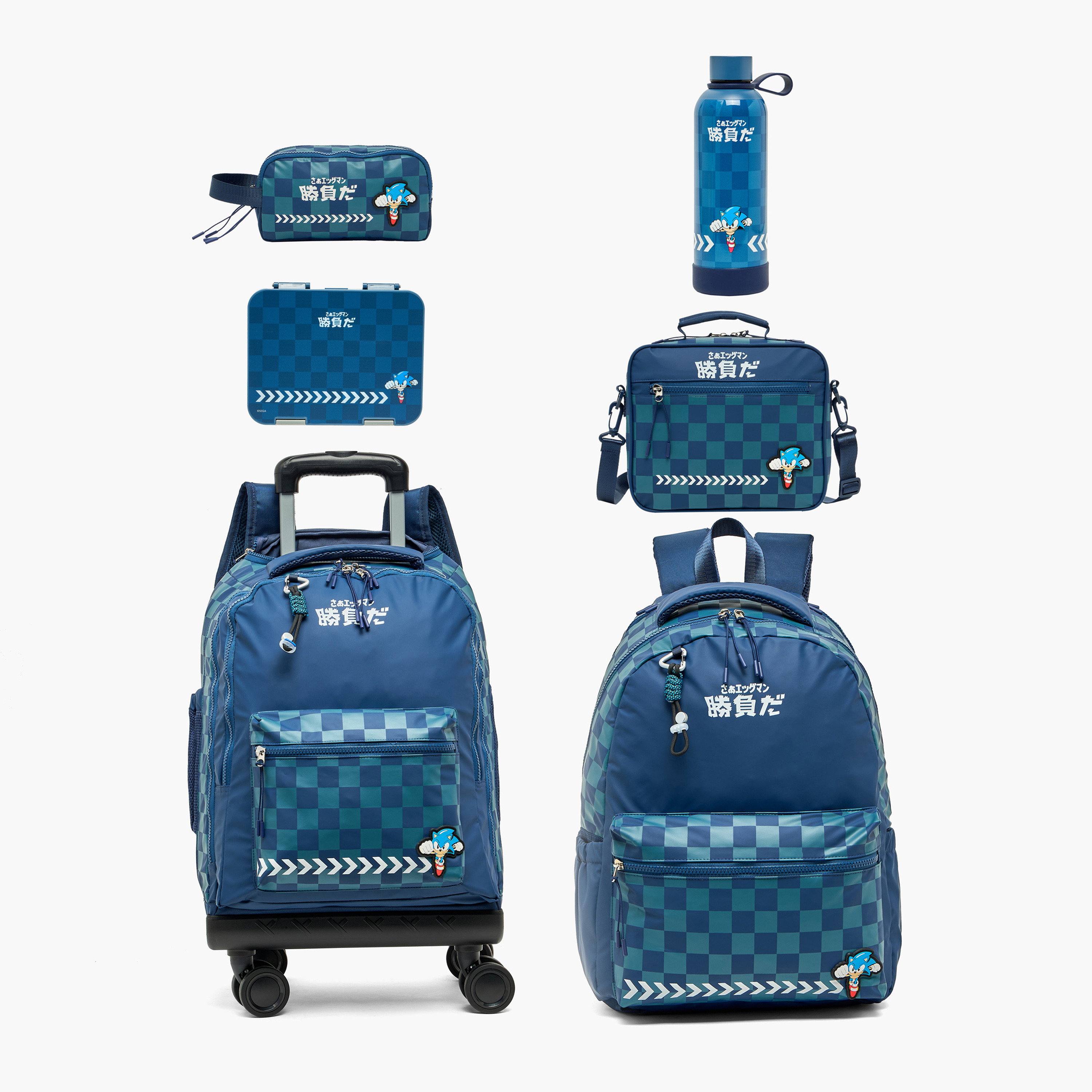 Sonic Checked Bento Lunch Box for Boys with Clip Lock Lid - 1 L-school-lunchessentials-lunchboxes-image-13