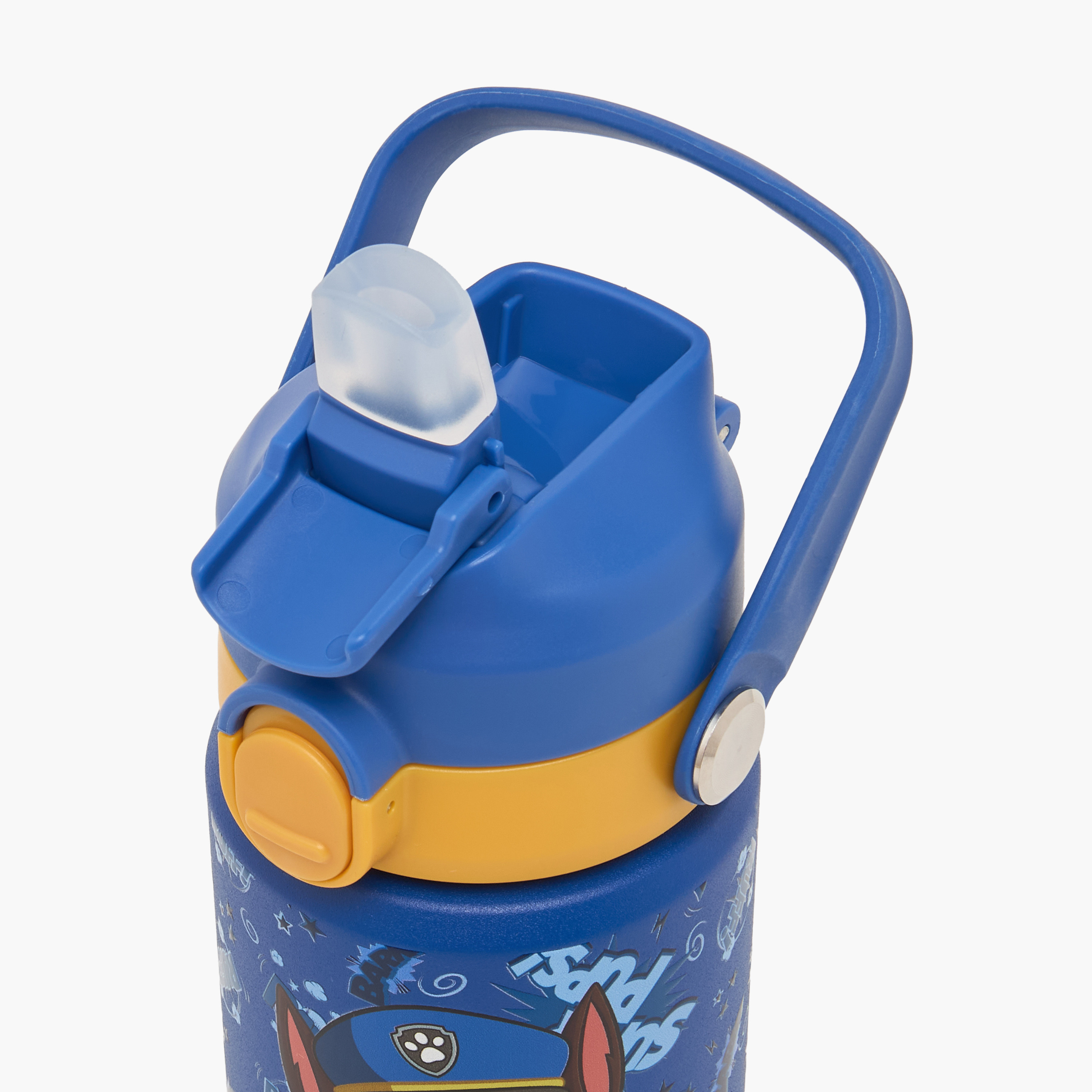 قارورة مياه ستانلس ستيل بطبعات باو باترول بفوهّة وحلقة حمل-school-waterbottles-image-4