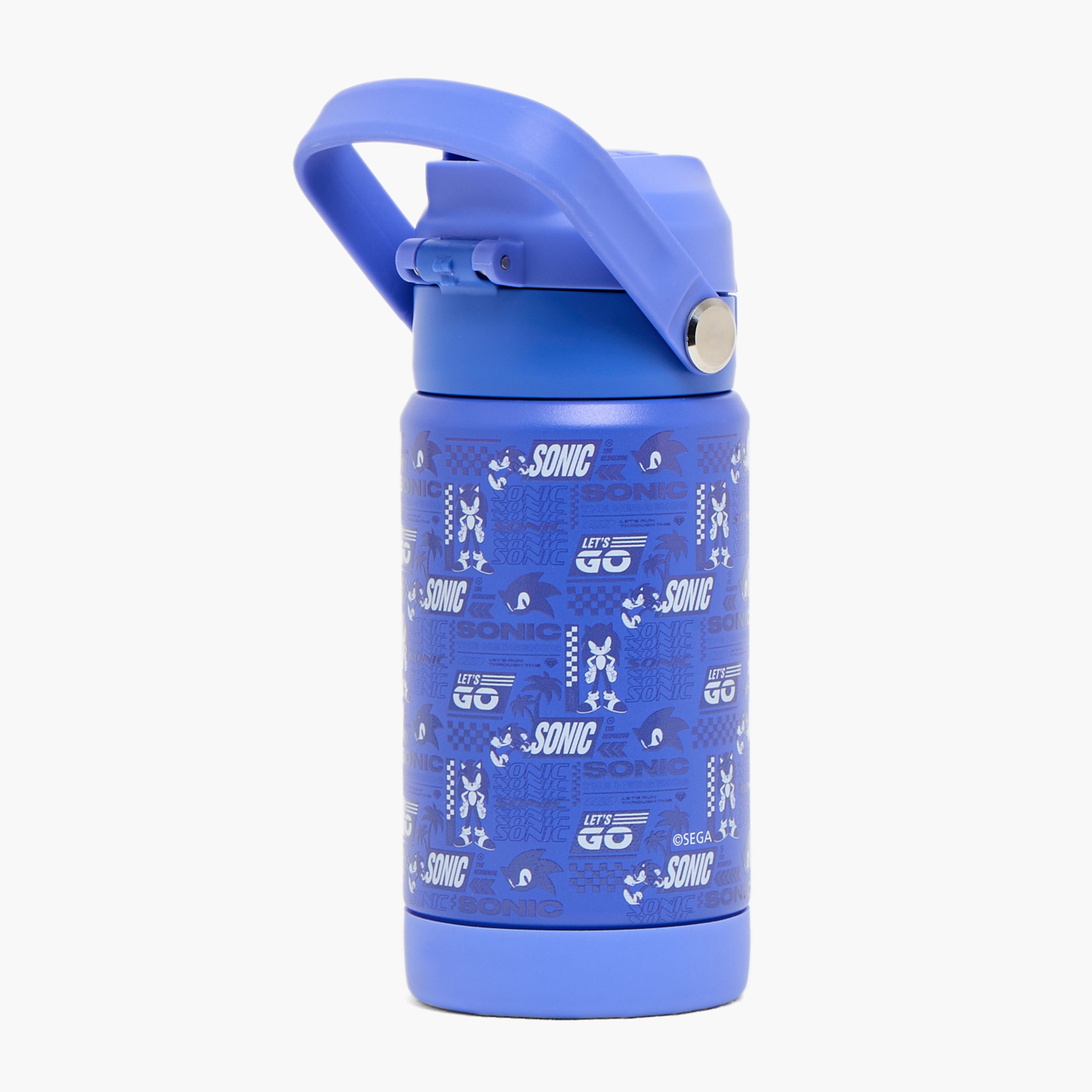 قارورة مياه ستانليس ستيل بمقبض وفوهة قلابة وطبعات جرافيك من سونيك - 500 مل-school-waterbottles-image-3
