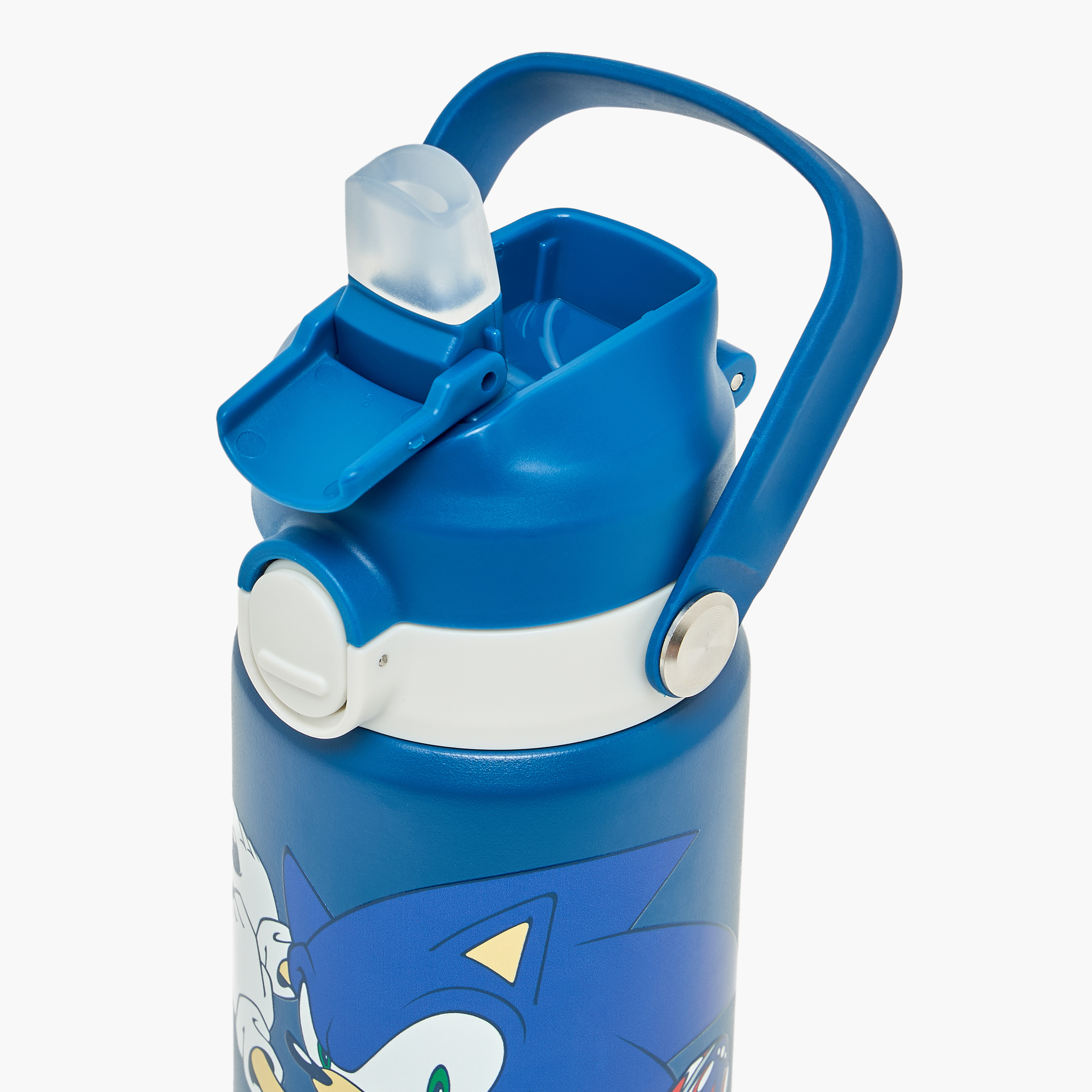 Sonic Printed Stainless Steel Water Bottle with Flip Spout and Handle-school-waterbottles-image-6