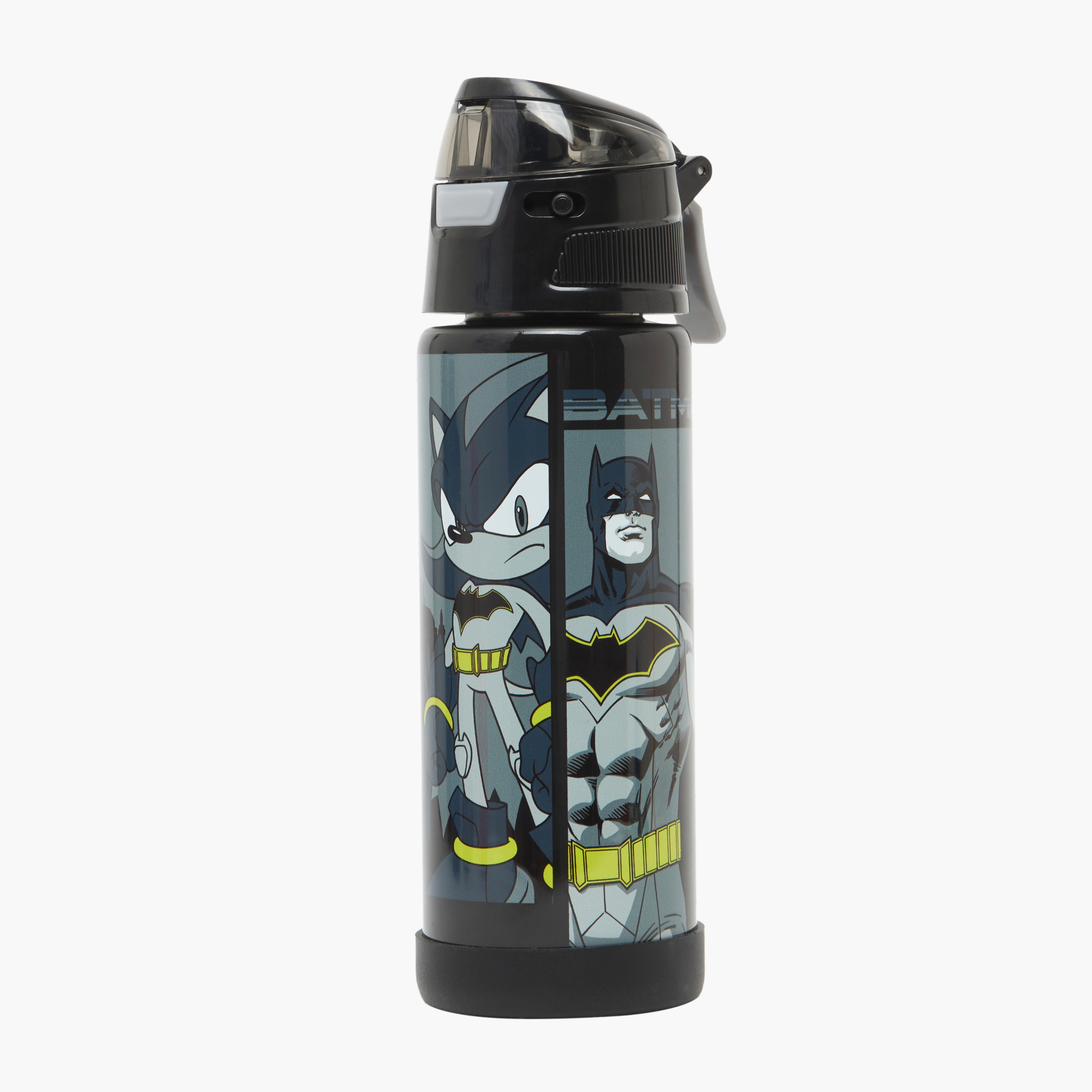 قارورة مياه ستانلس ستيل بطبعات سونيك وباتمان بغطاء قلّاب وفوهة للشرب-school-waterbottles-image-1