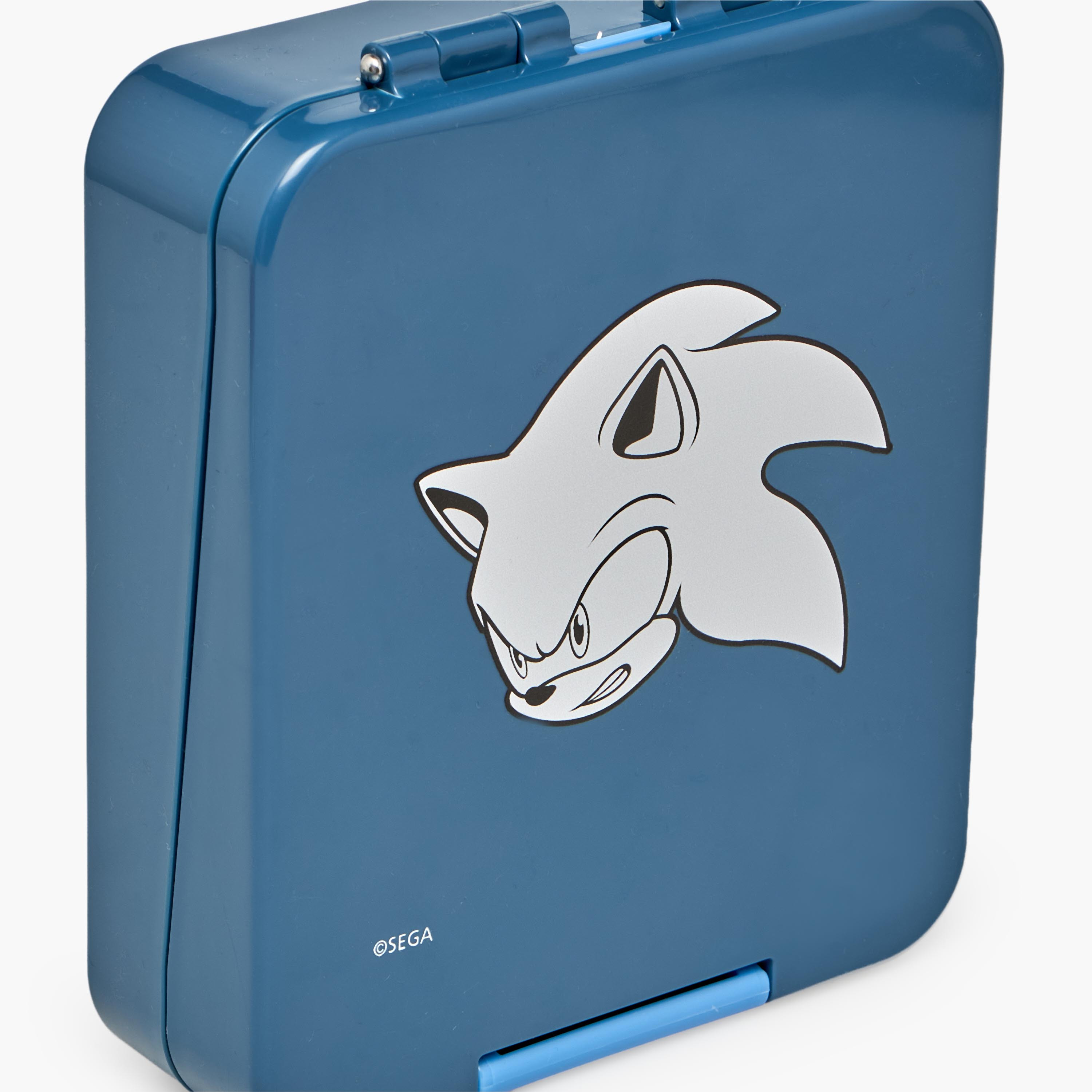 صندوق غداء بينتو بطبعات وغطاء بمشبك إغلاق للأولاد من سونيك - 640 مل-school-lunchessentials-lunchboxes-image-5