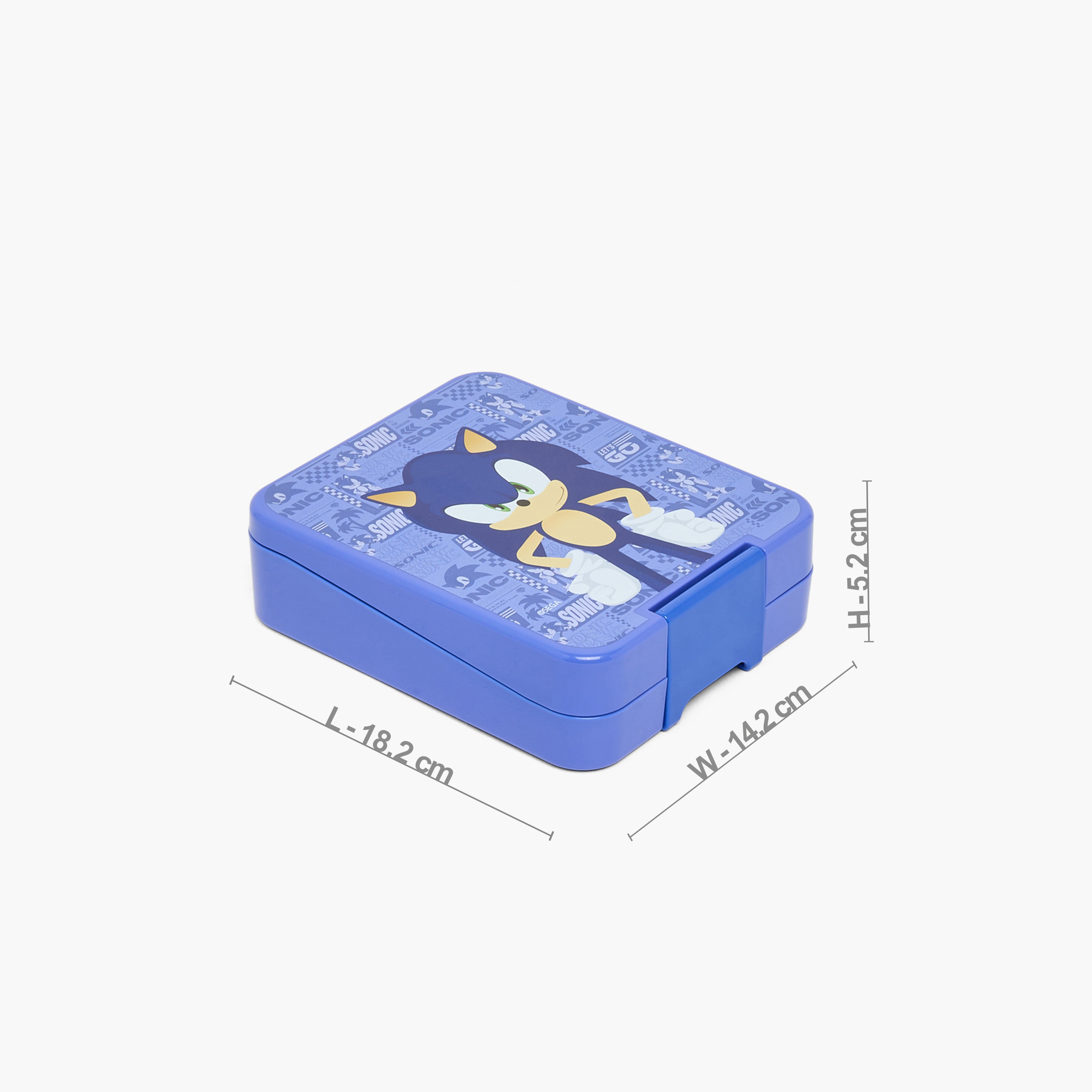 Sonic Printed Bento Lunch Box for Boys with 3 Compartments-school-lunchessentials-lunchboxes-image-10