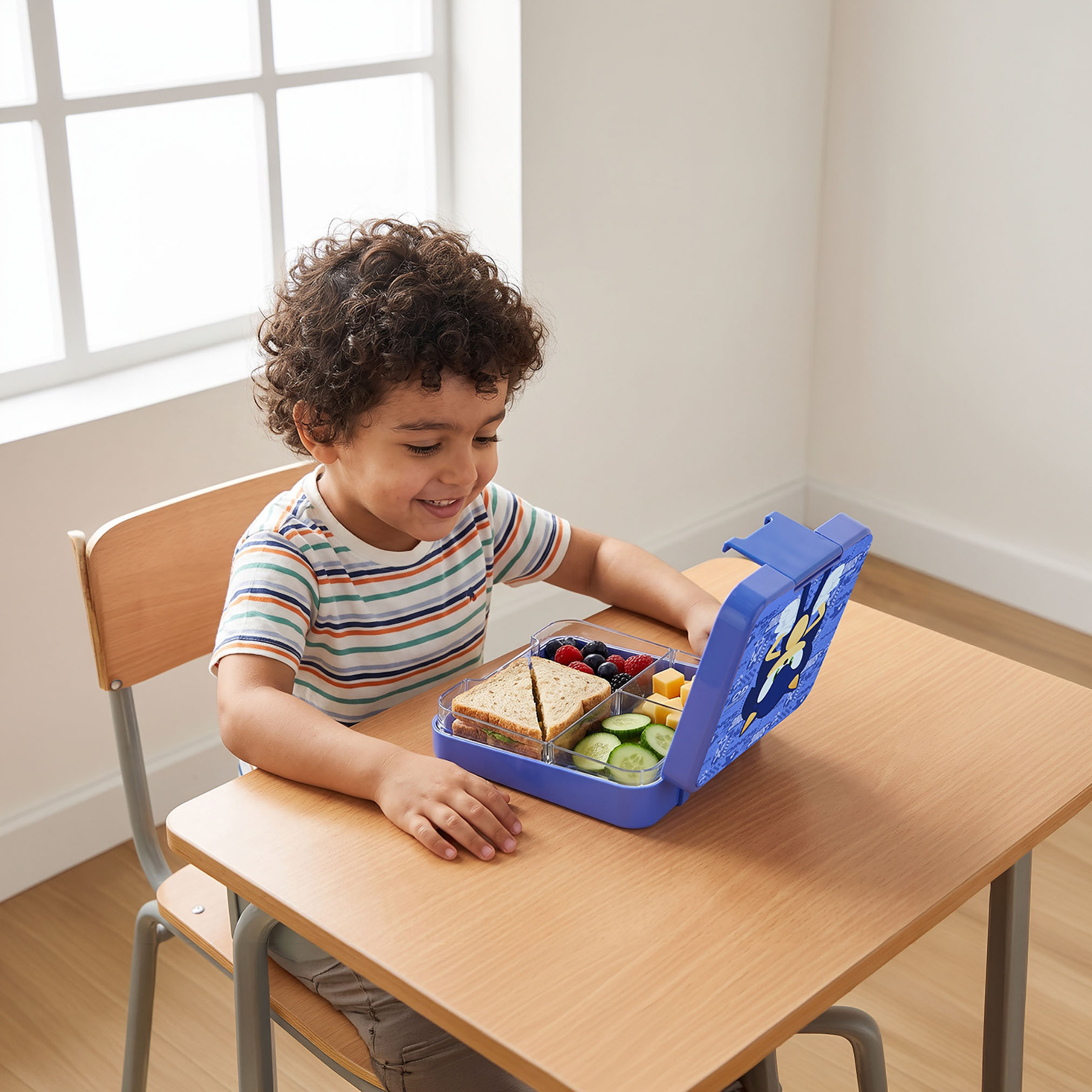 Sonic Printed Bento Lunch Box for Boys with 3 Compartments-school-lunchessentials-lunchboxes-image-3