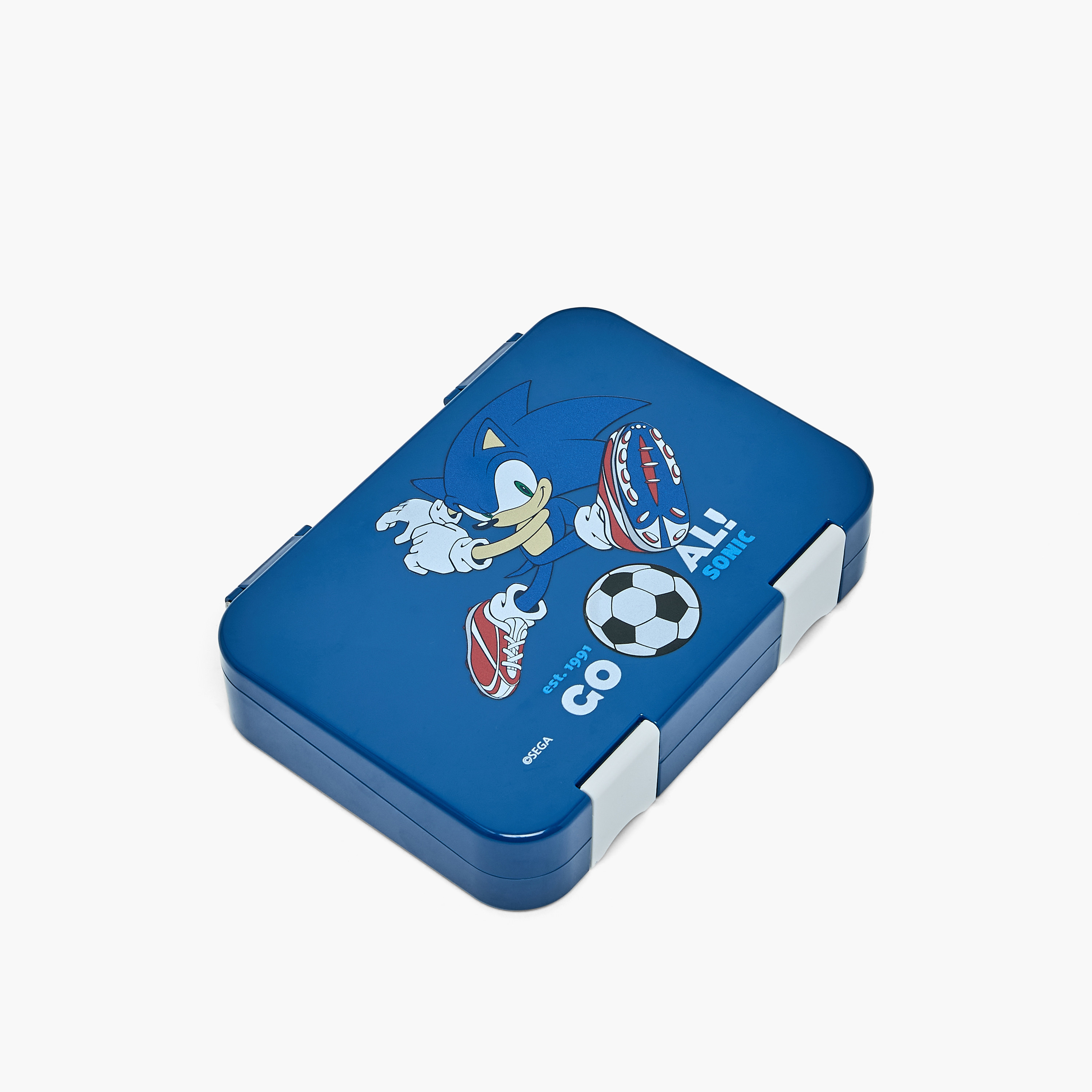 صندوق غداء بينتو بطبعات سونيك للأولاد وغطاء بقفل بمشبك إغلاق - 750 مل.-school-lunchessentials-lunchboxes-image-1