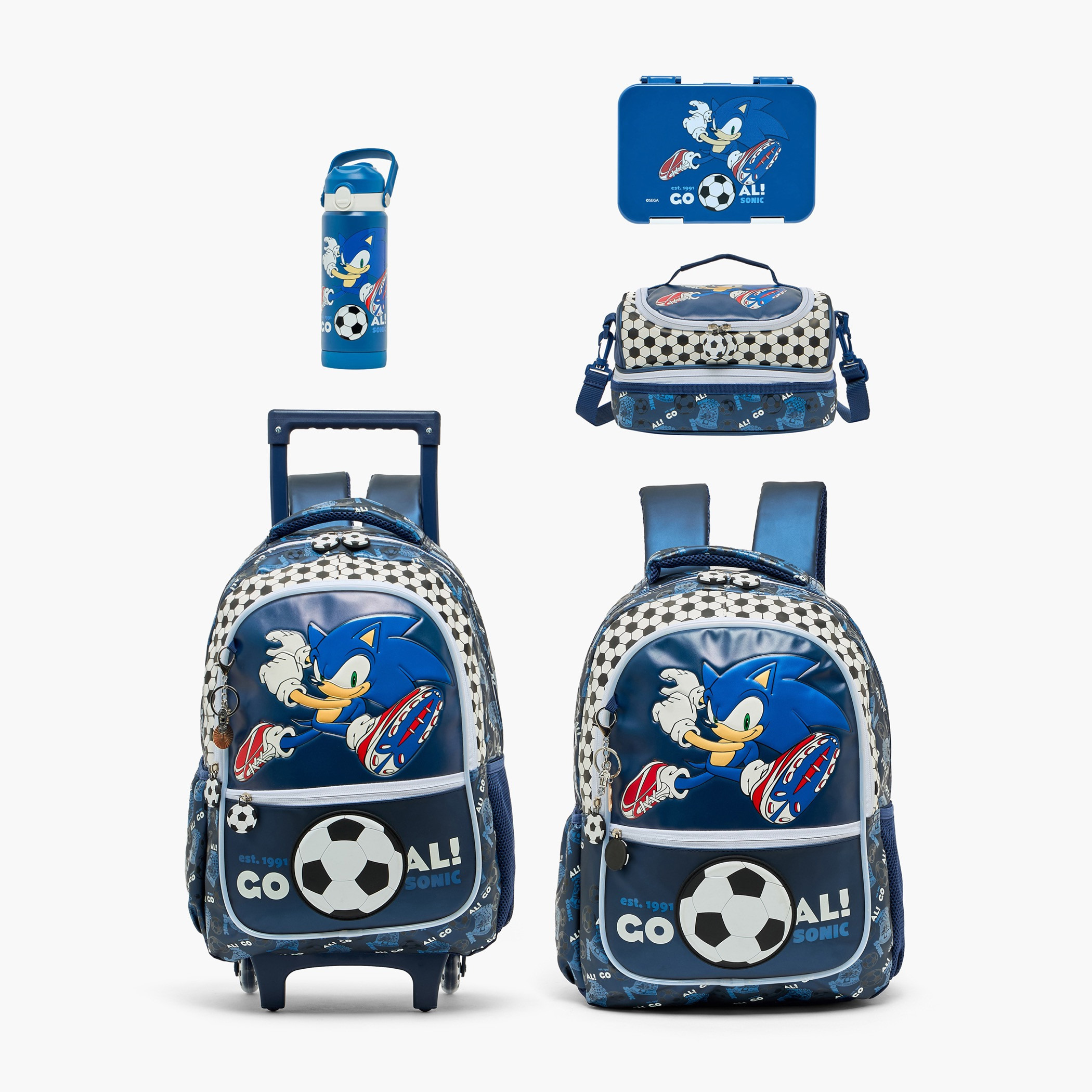صندوق غداء بينتو بطبعات سونيك للأولاد وغطاء بقفل بمشبك إغلاق - 750 مل.-school-lunchessentials-lunchboxes-image-13