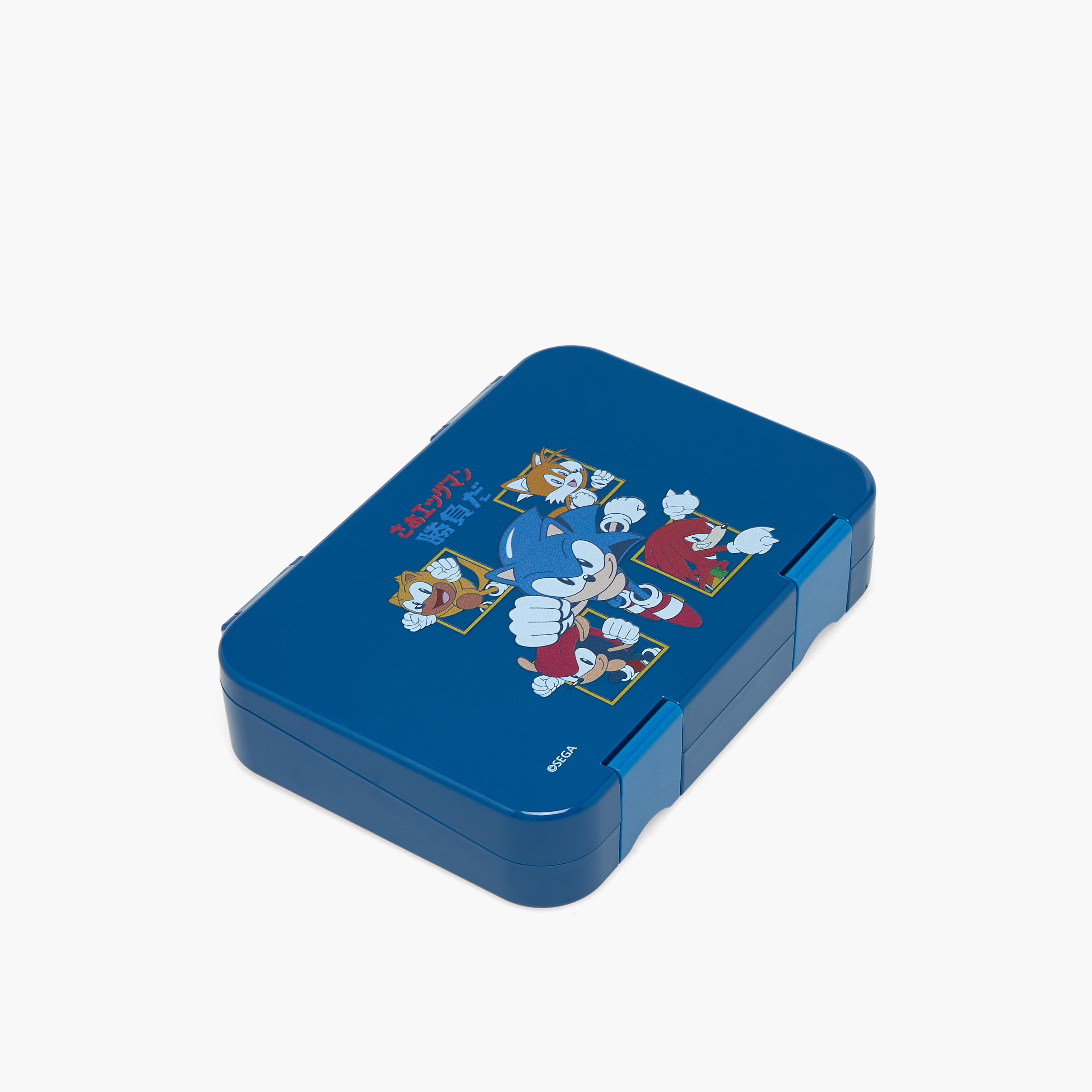 صندوق غداء بنتو بطبعة سونيك للأولاد مع غطاء بقفل كبس - 750 مل-school-lunchessentials-lunchboxes-image-1