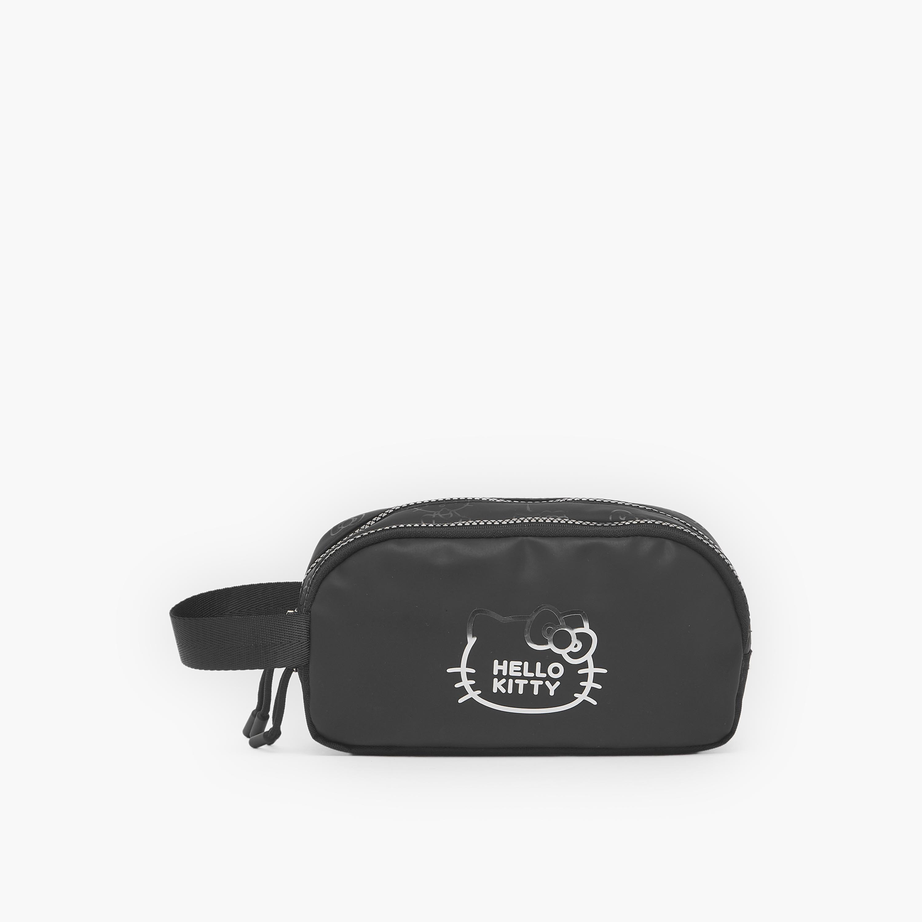 مقلمة بقسمين وطبعات هالو كيتي من سانريو-school-stationery-pencilcases-image-1