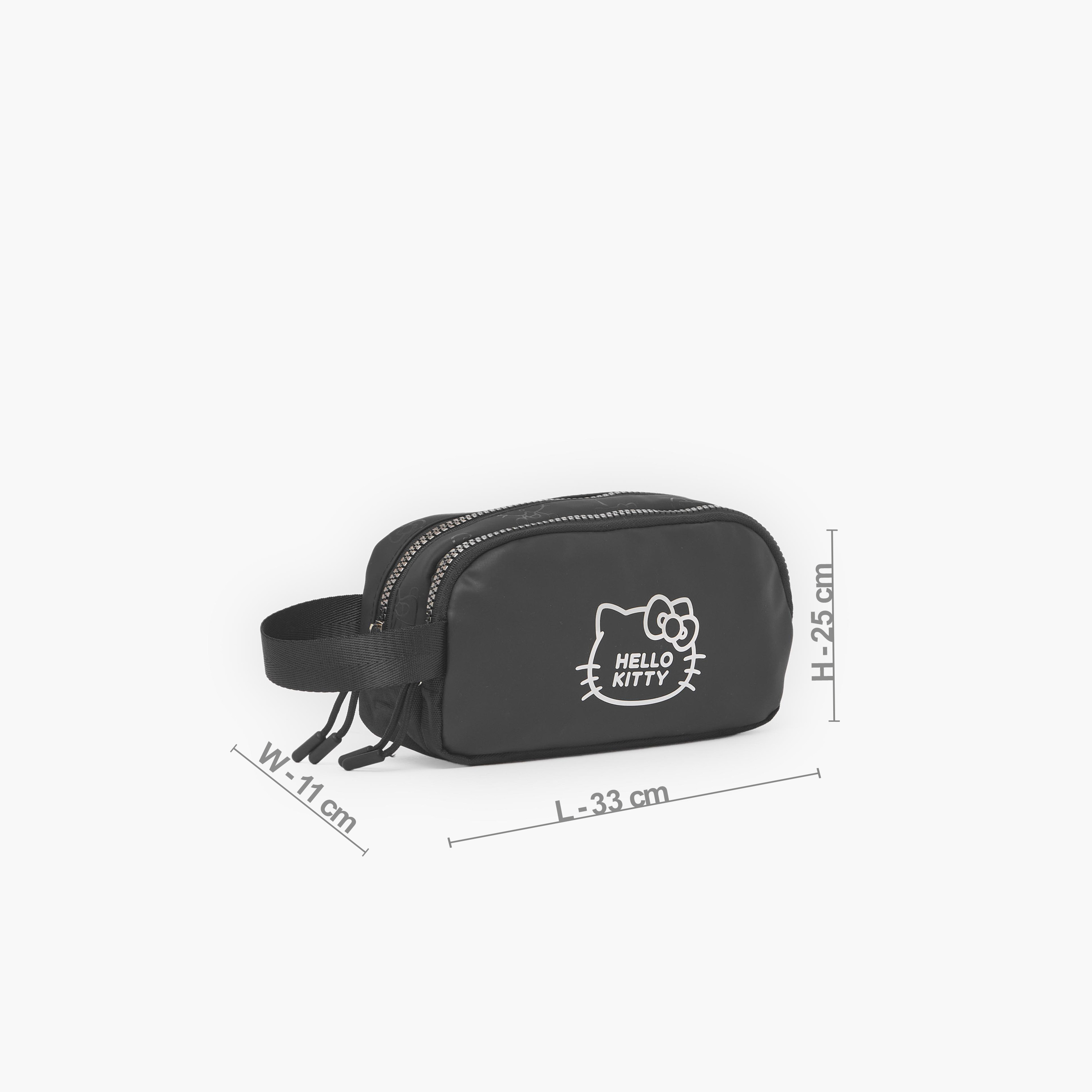 مقلمة بقسمين وطبعات هالو كيتي من سانريو-school-stationery-pencilcases-image-3