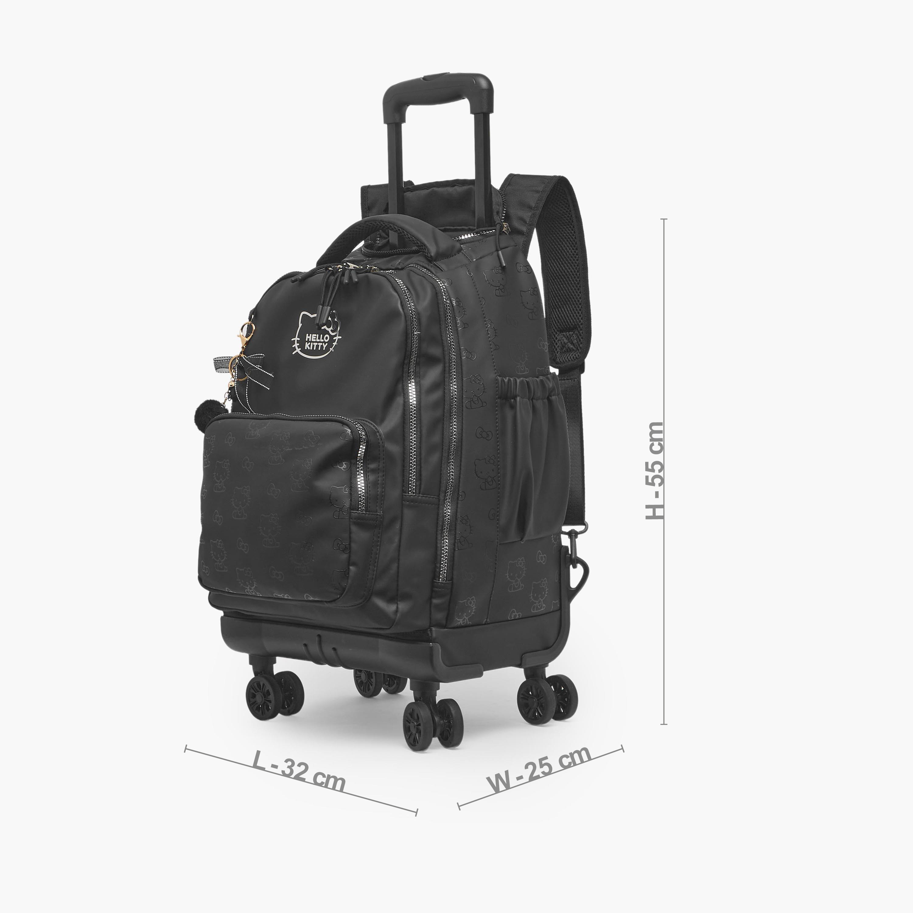شنطة ترولي بطبعة هيلو كيتي للبنات من 8-12 سنة مع مقبض قابل للسحب من سانريو - 18 بوصة-school-bagsandbackpacks-trolleybags-image-7