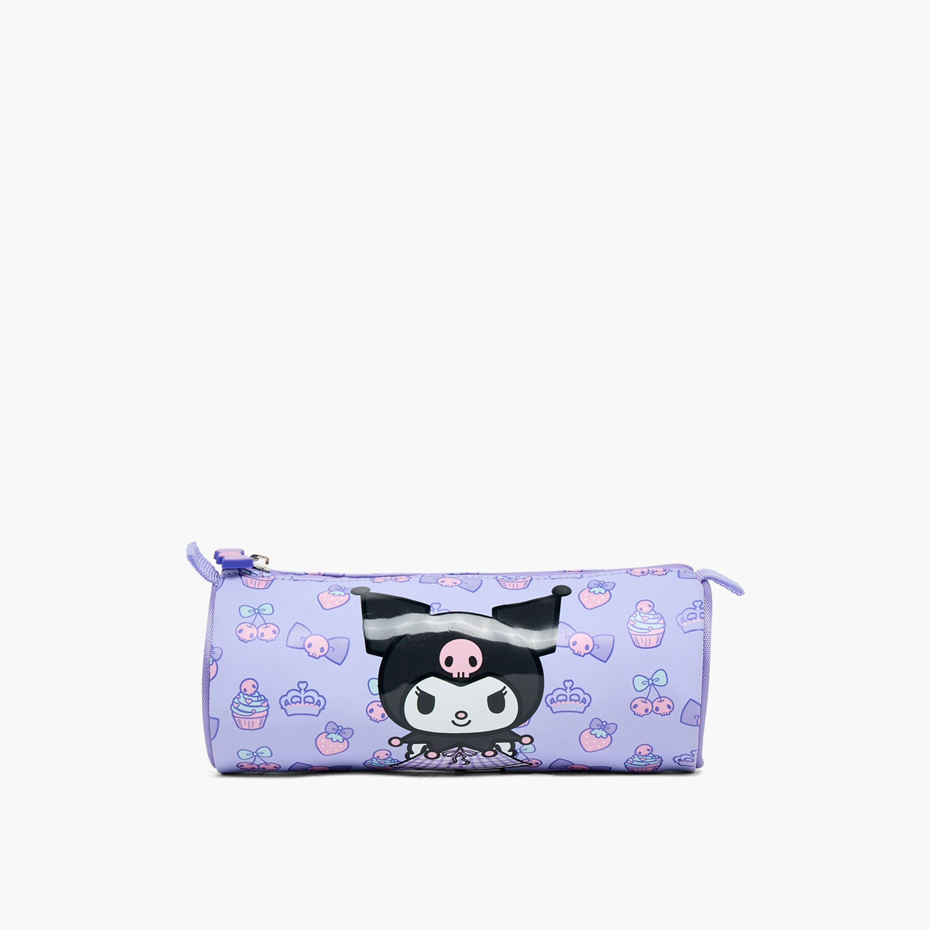 Sanrio Kuromi Print Pencil Pouch with Zip Closure-school-stationery-pencilcases-image-1