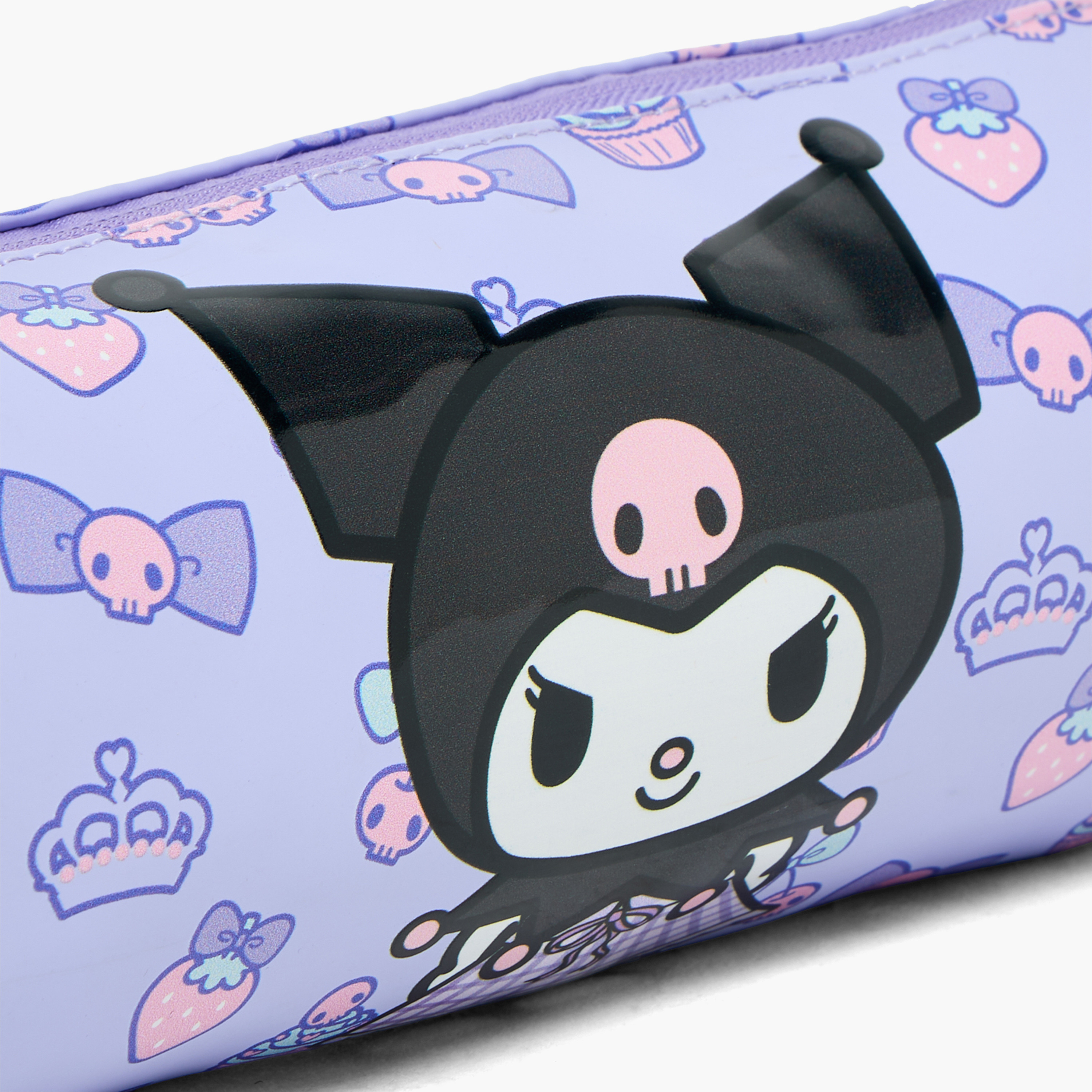 Sanrio Kuromi Print Pencil Pouch with Zip Closure-school-stationery-pencilcases-image-6
